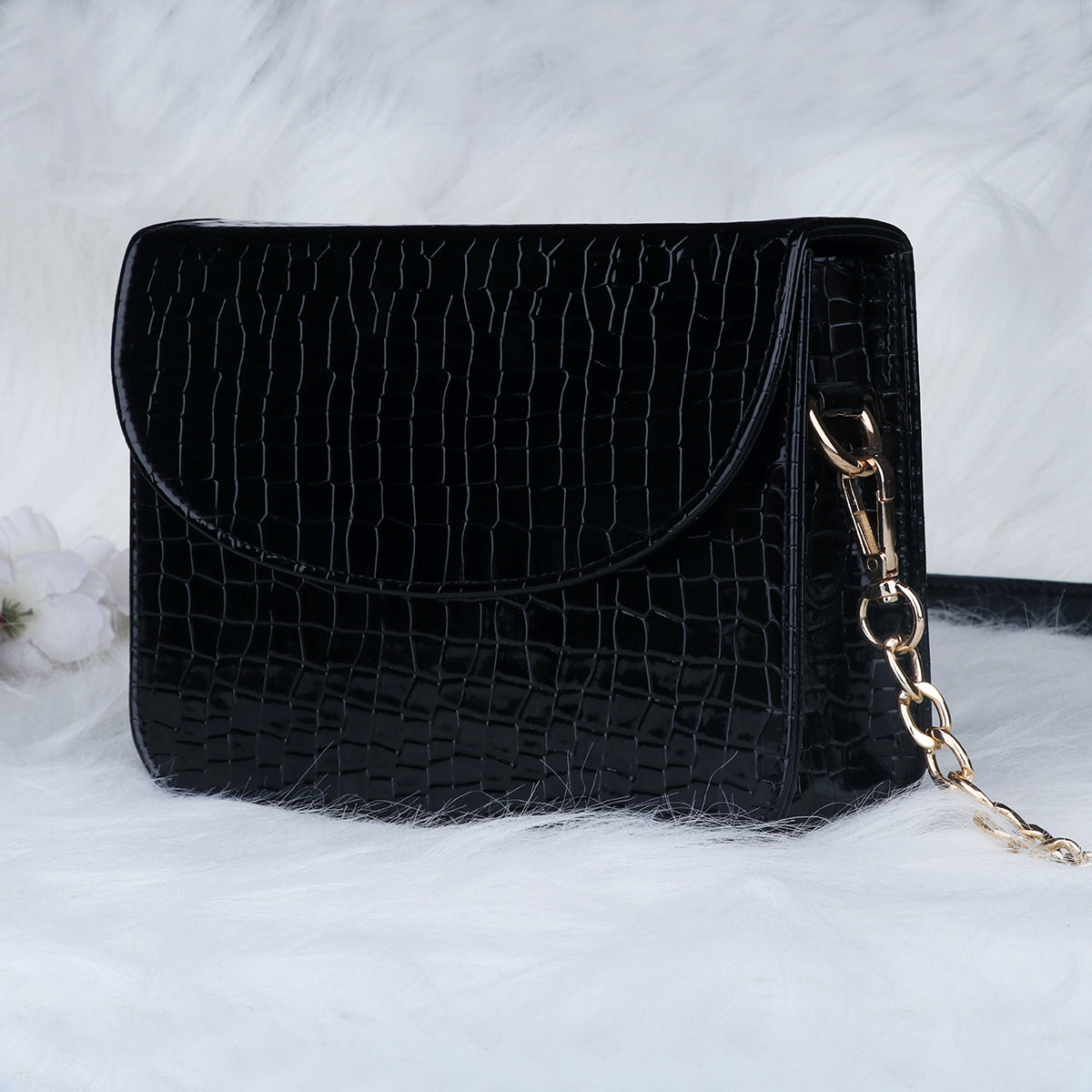 Premium Brick Style Leather Sling Bag