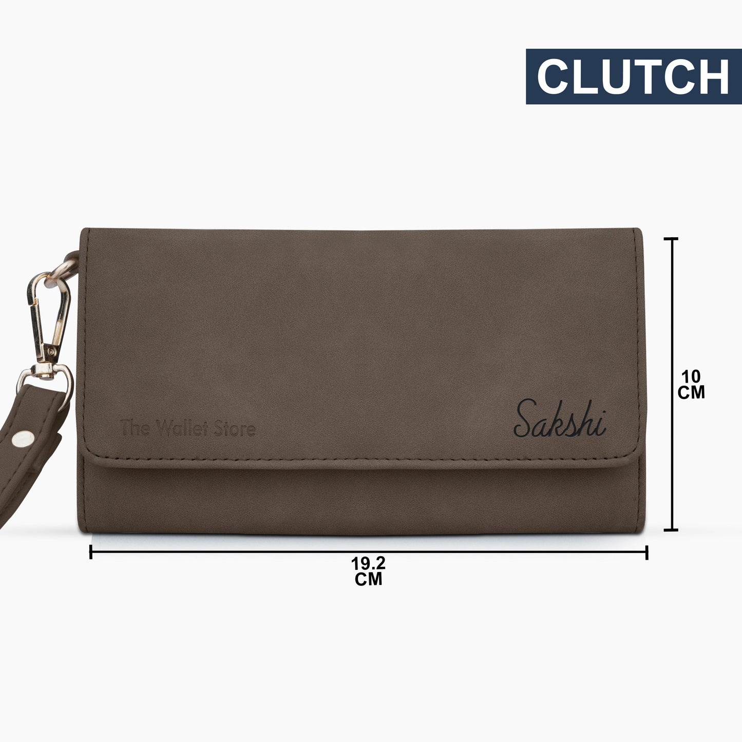 Personalized Suede Leather Clutch For Women