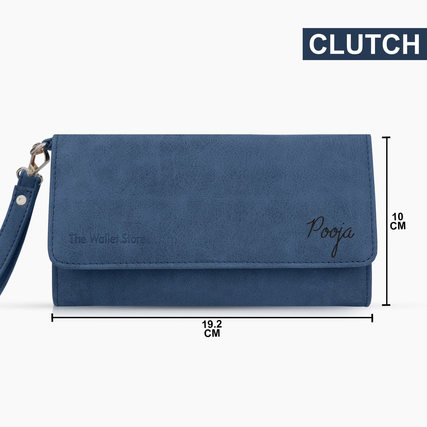 Personalized Suede Leather Clutch For Women