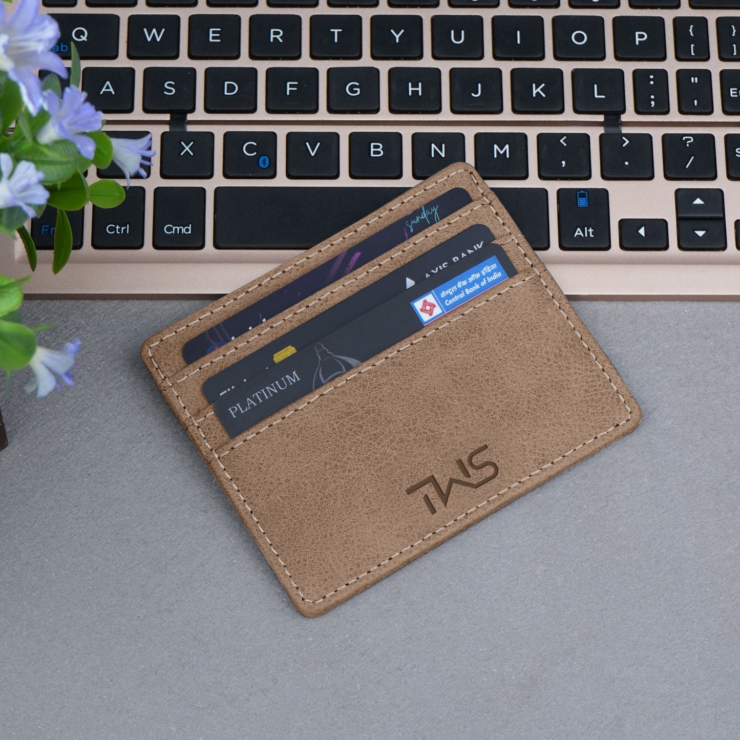 Minimalistic Suede Leather Cardholder