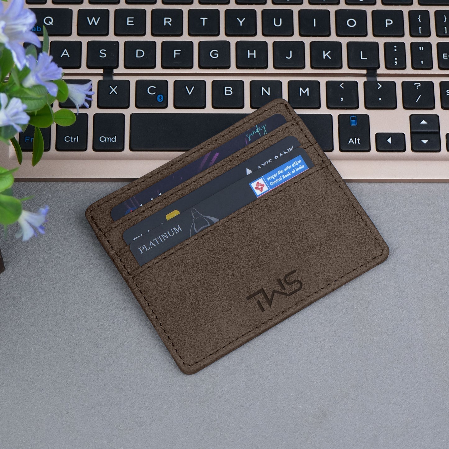 Minimalistic Suede Leather Cardholder