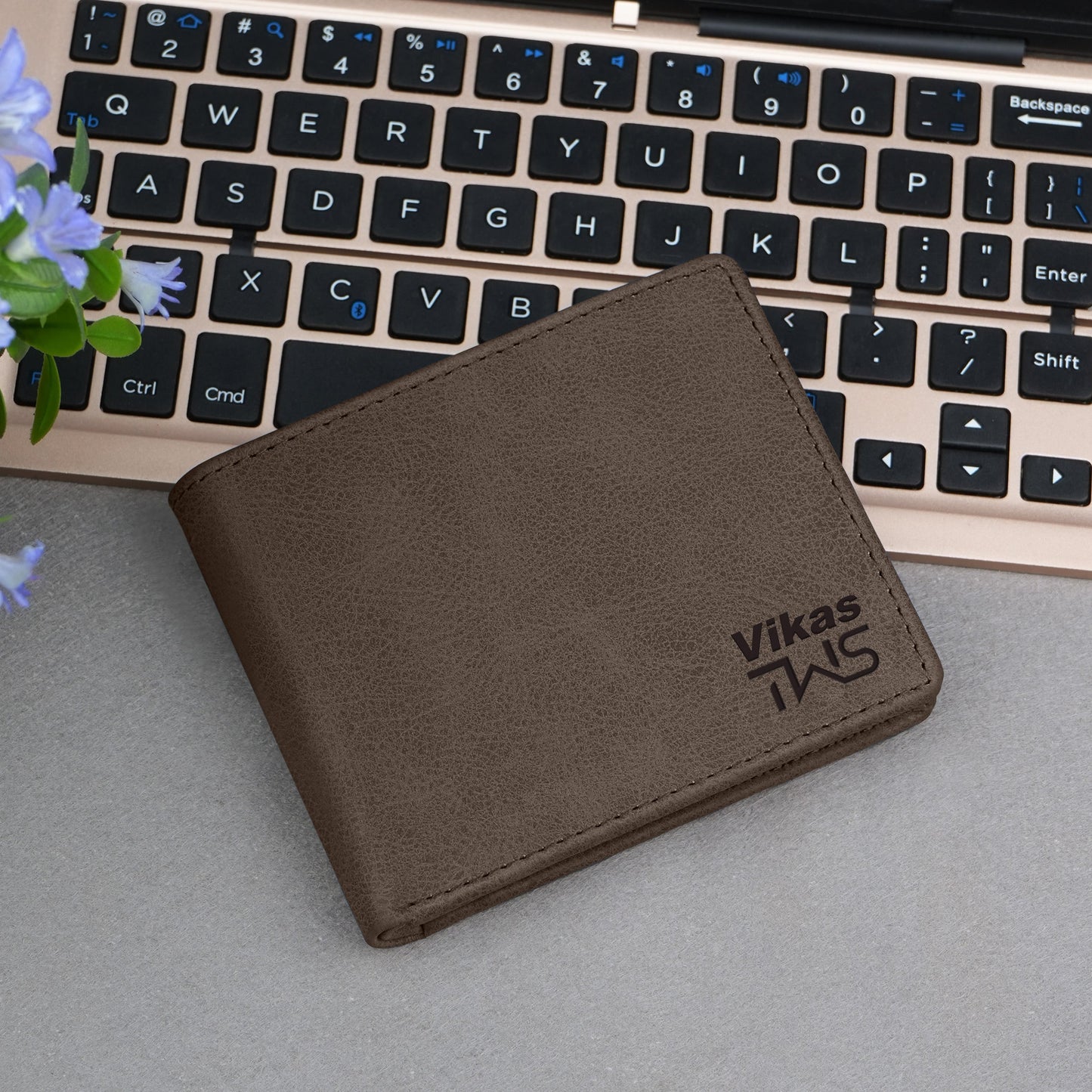 Elegance Bi-Fold Suede Leather Wallet
