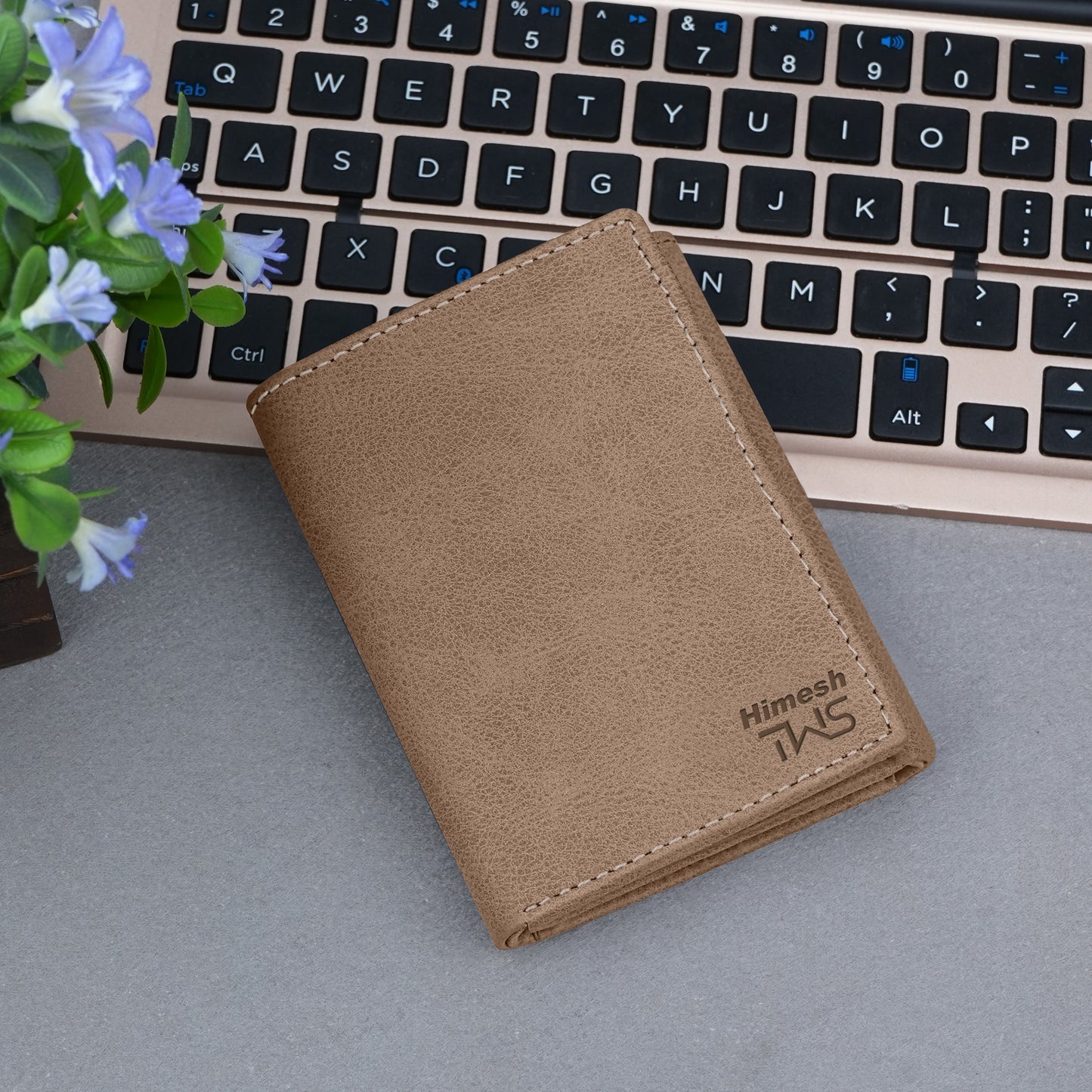 Executive Suede Leather Tri-Fold Wallet