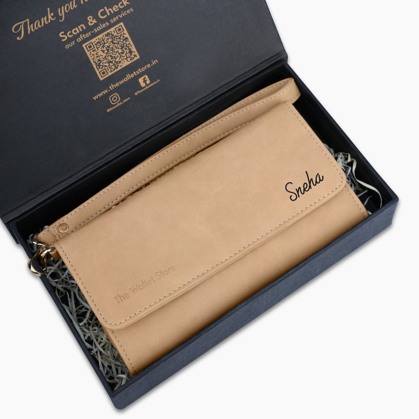 Personalized Suede Leather Clutch For Women