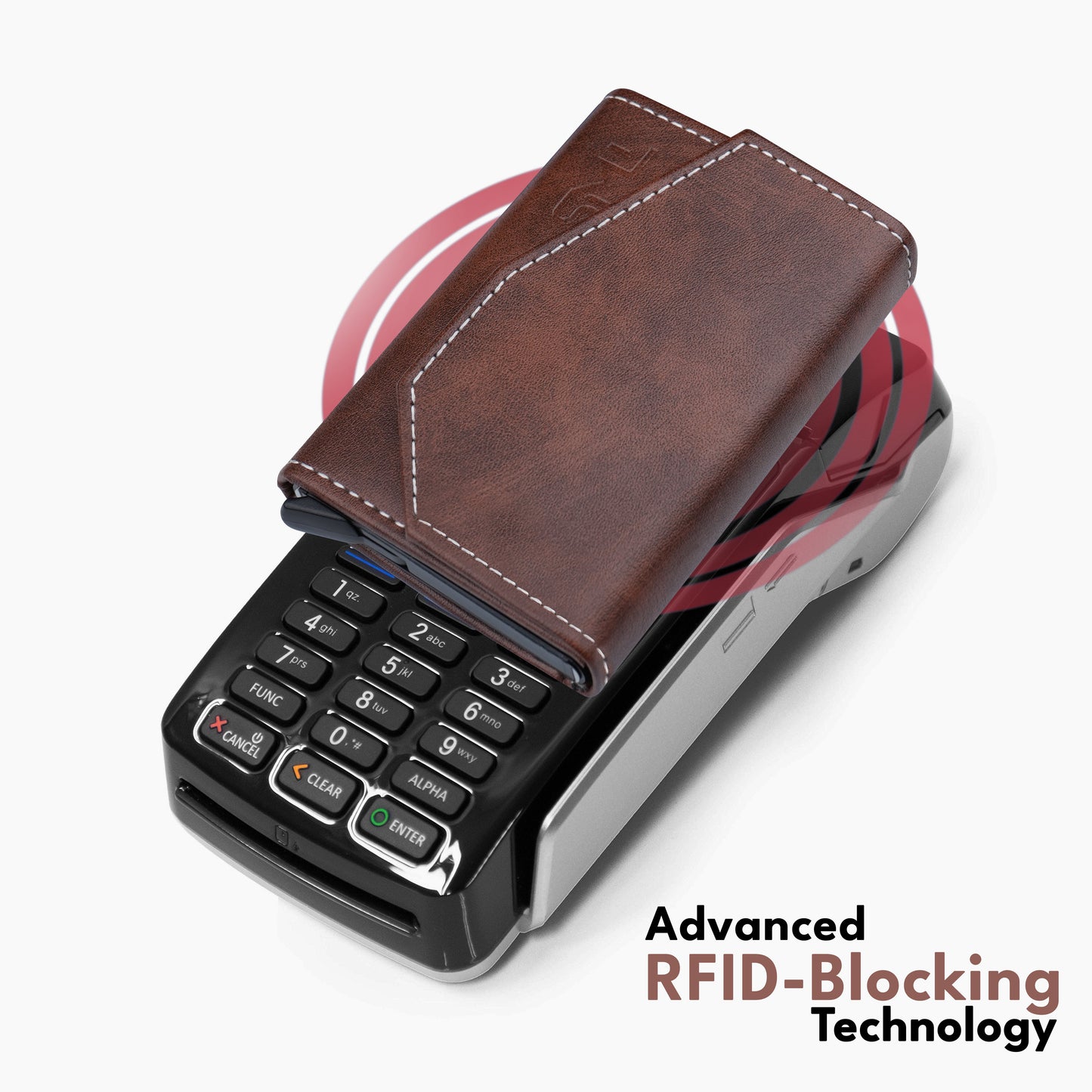 Vintage RFID Protected Wallet Card Holder - Brown