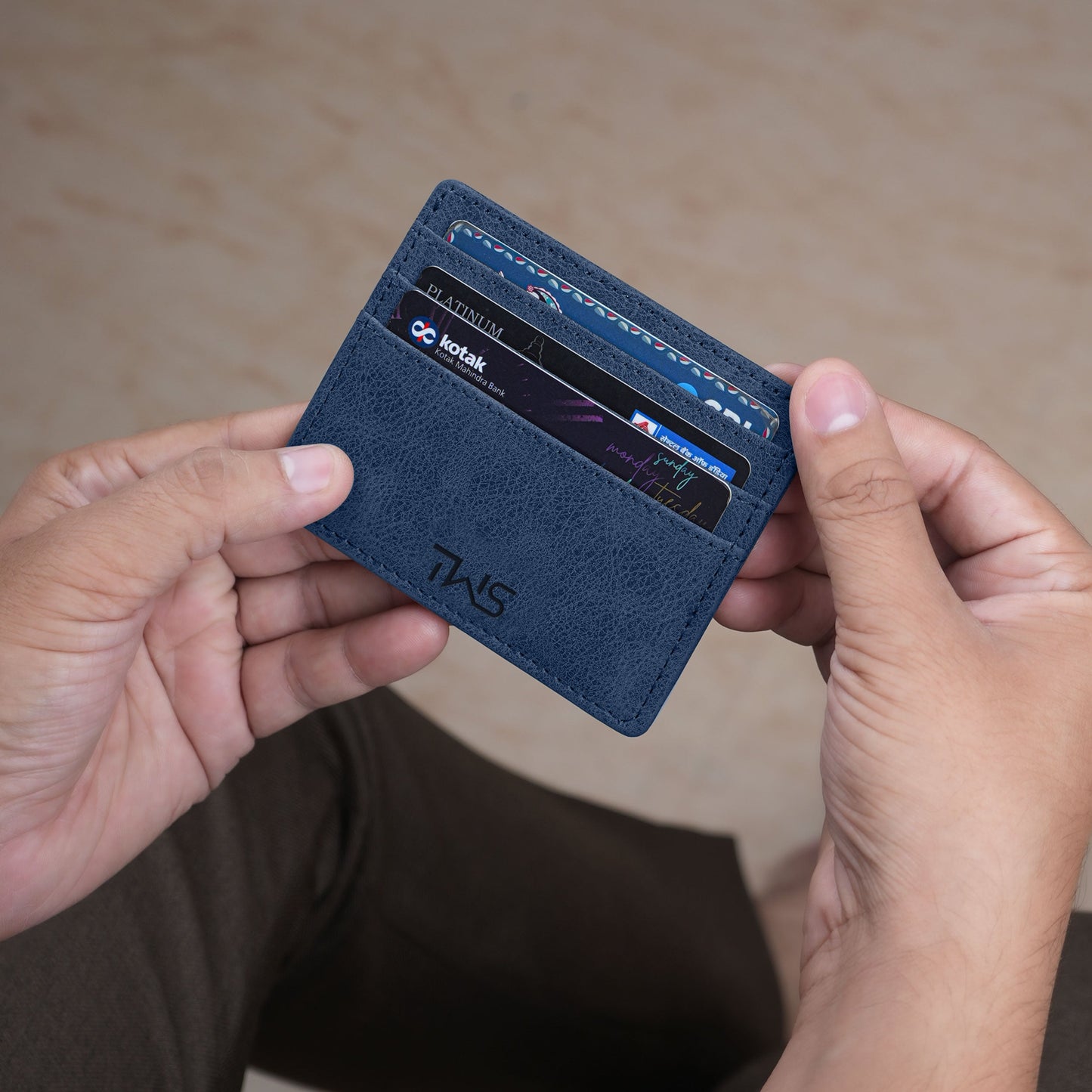 Minimalistic Suede Leather Cardholder