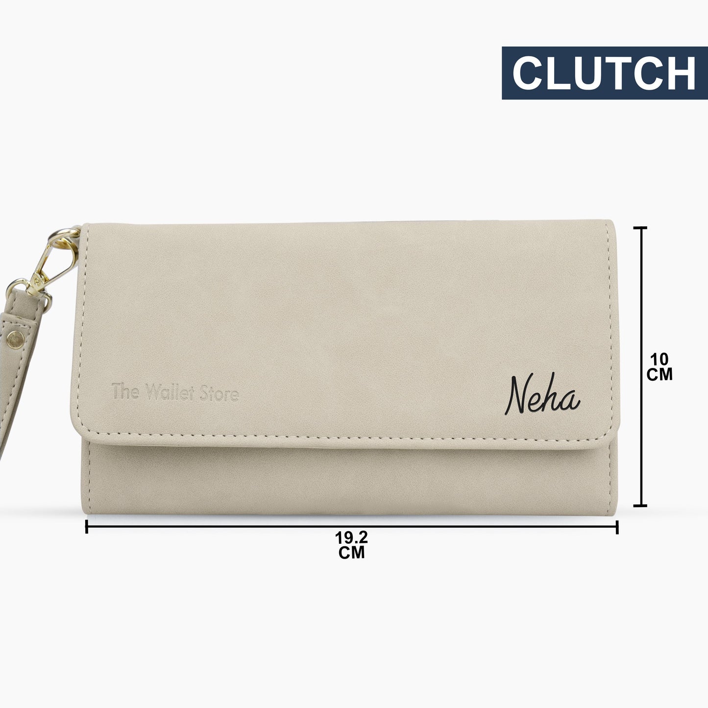 Personalized Suede Leather Clutch For Women