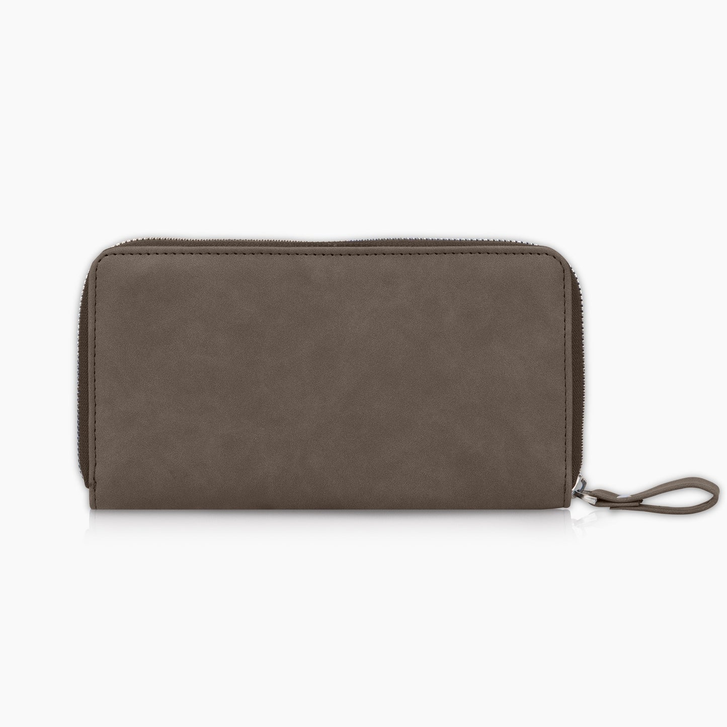 Personalized Suede Leather Zipper Clutch For Her