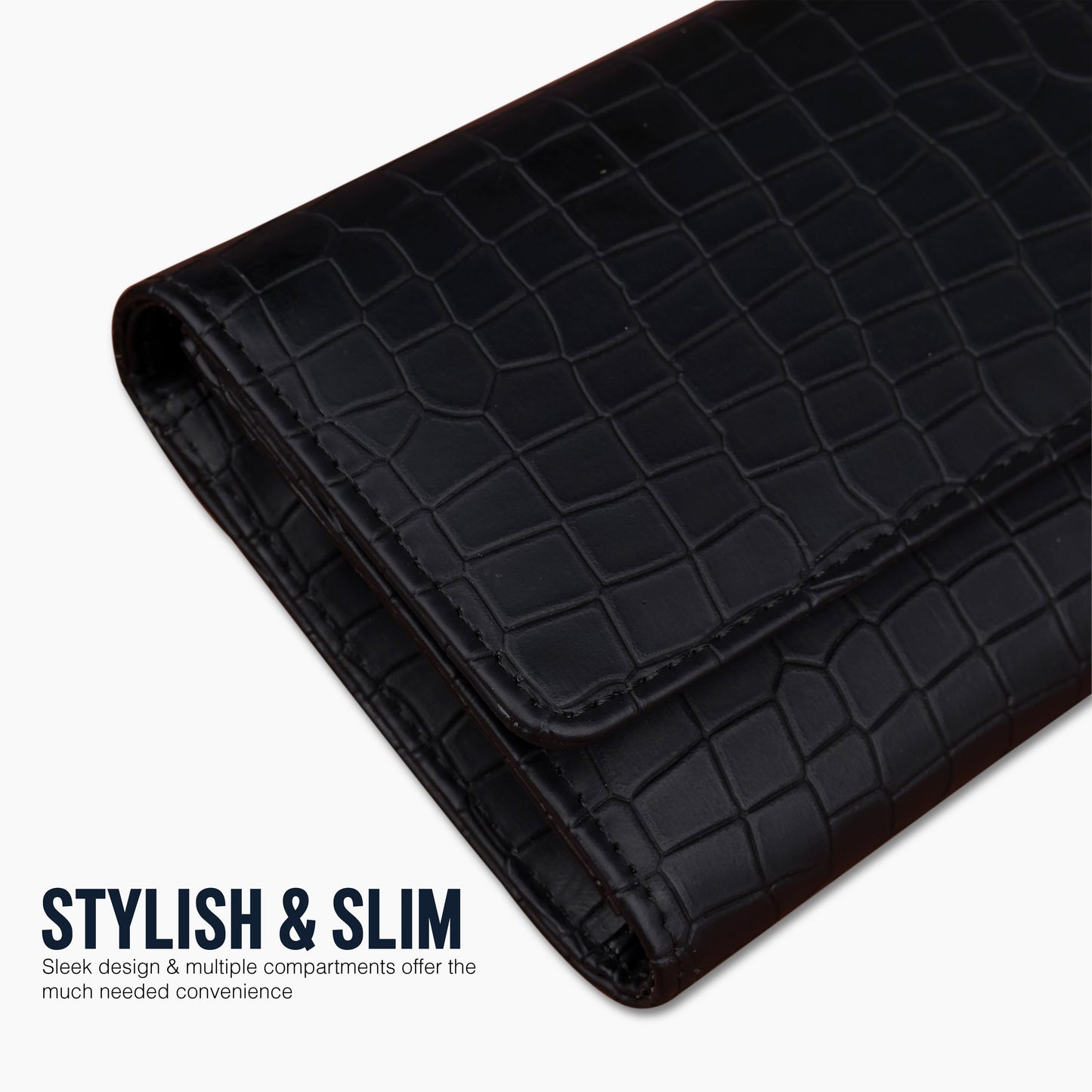 Personalized Croco Design Clutch With Name & Message Card