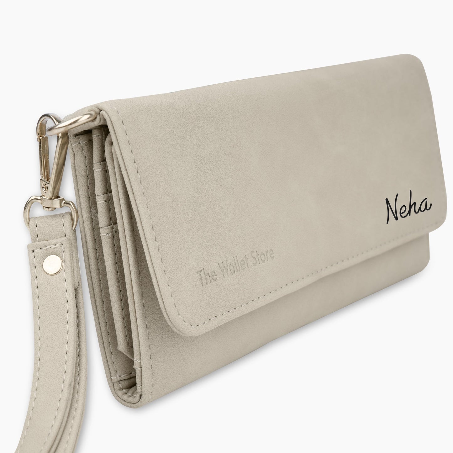 Personalized Suede Leather Clutch For Women