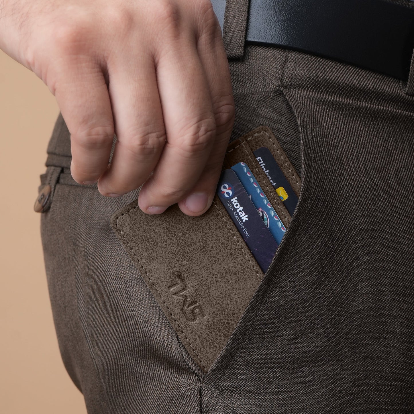 Minimalistic Suede Leather Cardholder