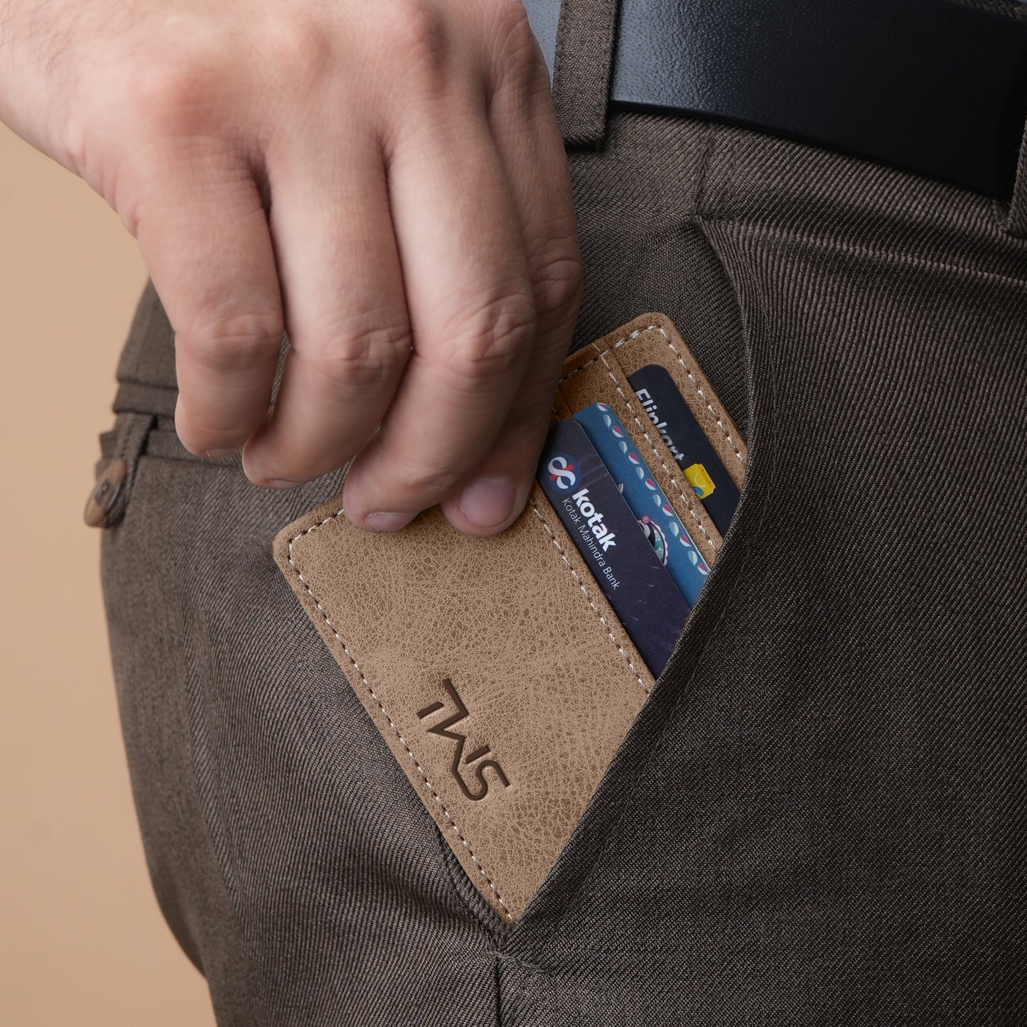 Minimalistic Suede Leather Cardholder