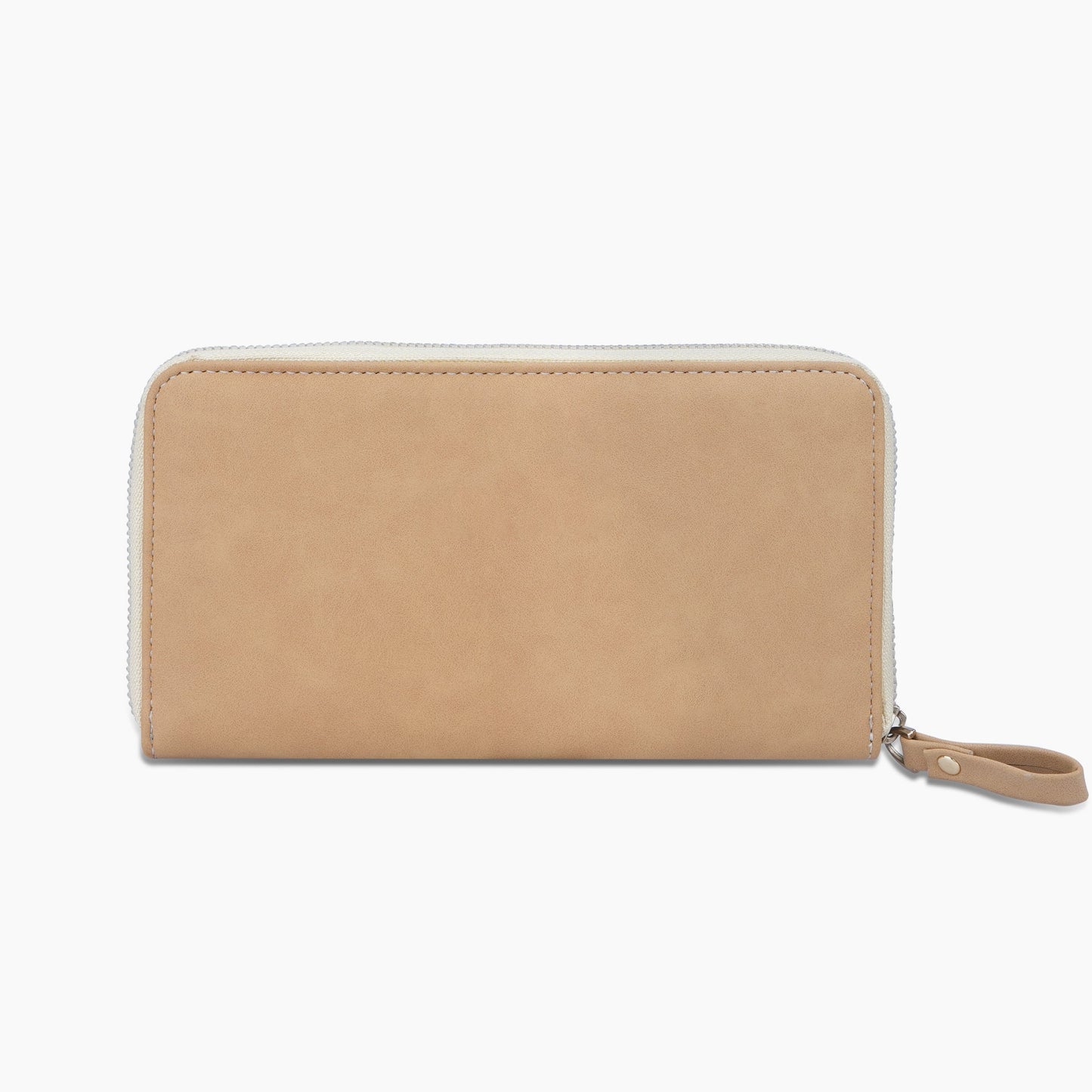 Personalized Suede Leather Zipper Clutch For Her