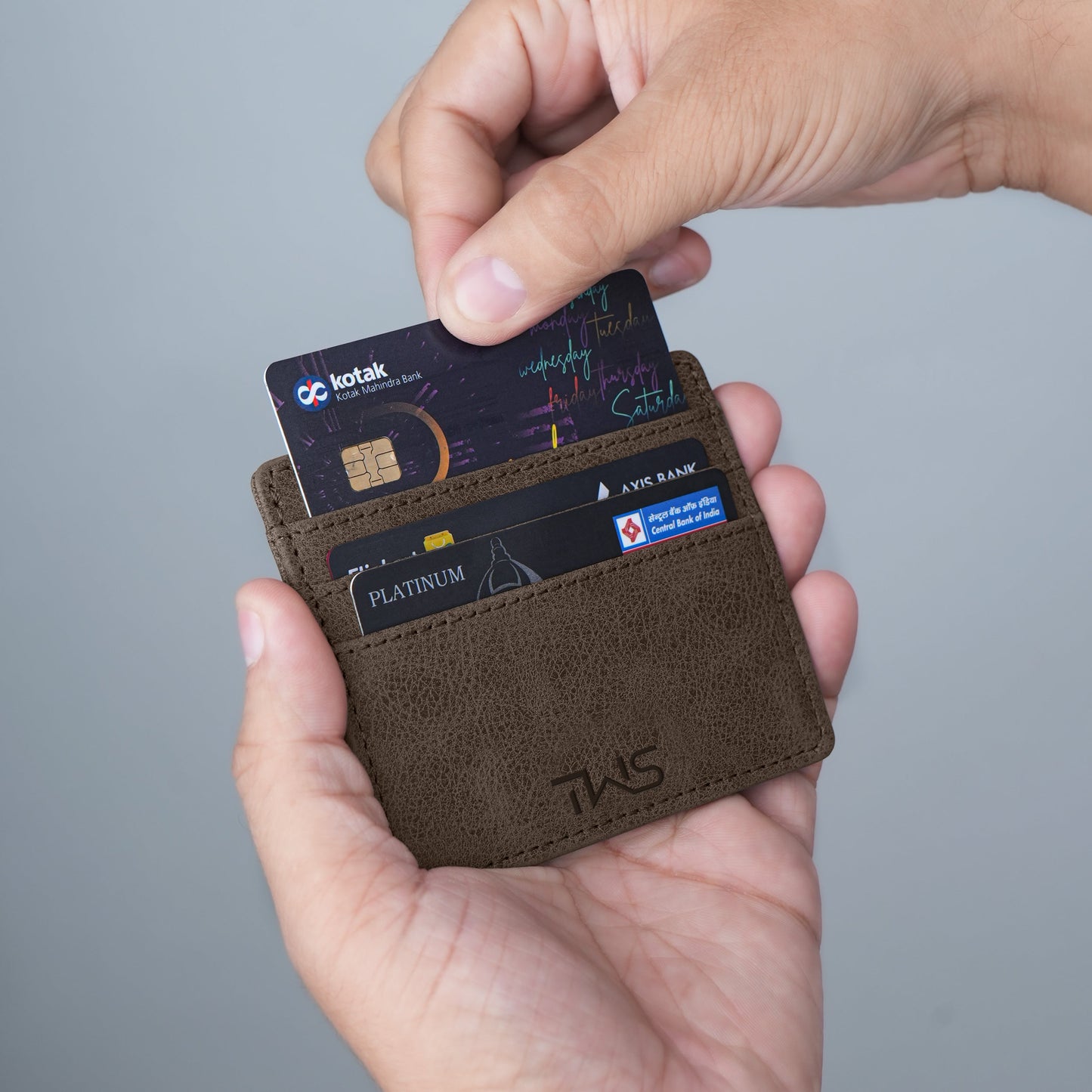 Minimalistic Suede Leather Cardholder
