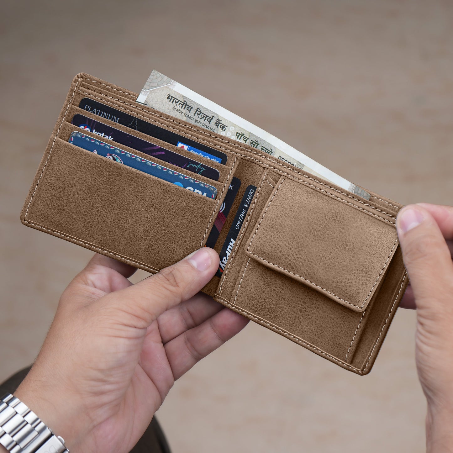 Regal Suede Leather Bi-Fold Wallet