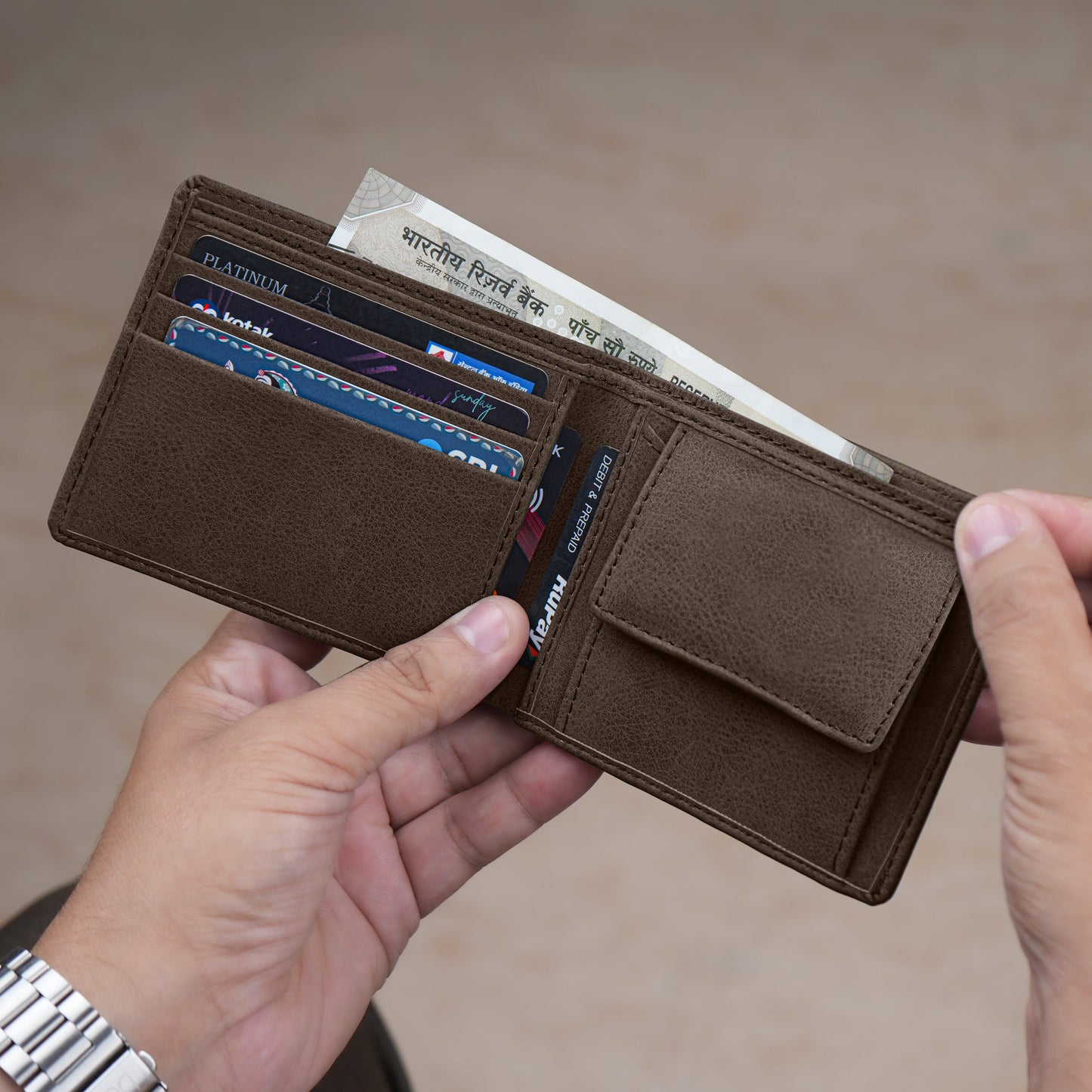 Regal Suede Leather Bi-Fold Wallet