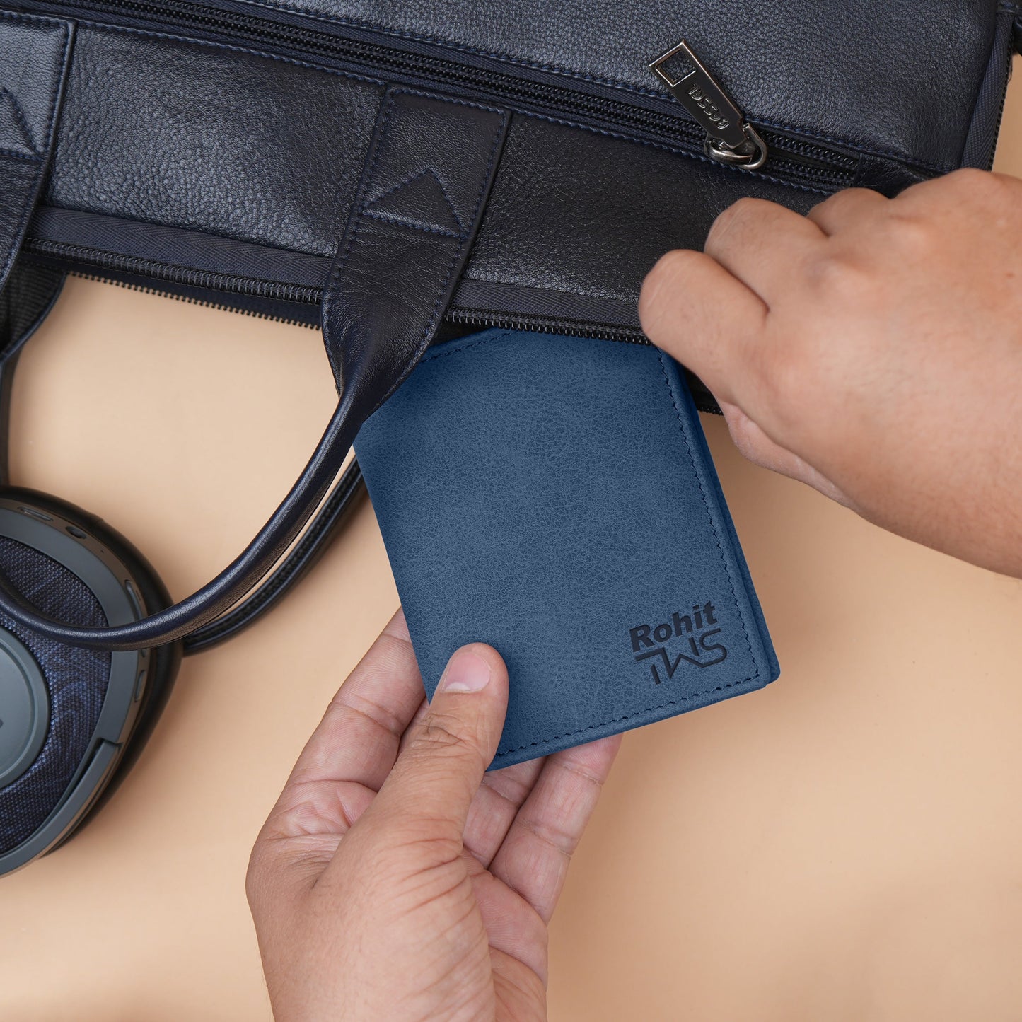 Classic Suede Leather Bi-Fold Cardholder