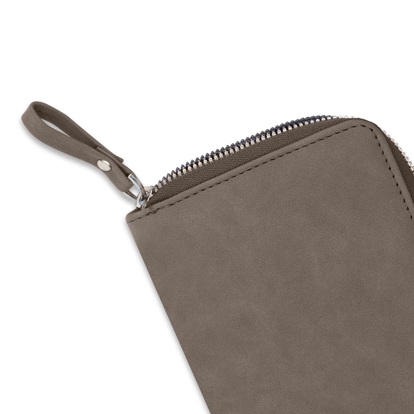 Personalized Suede Leather Zipper Clutch For Her