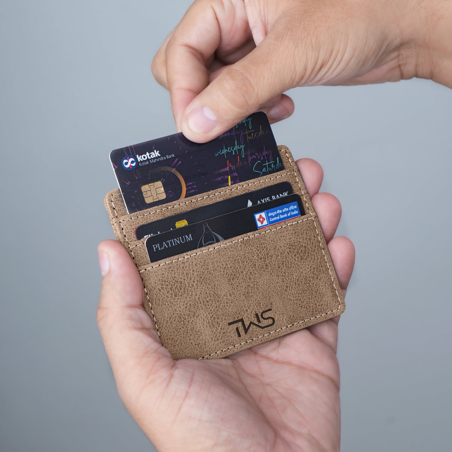Minimalistic Suede Leather Cardholder