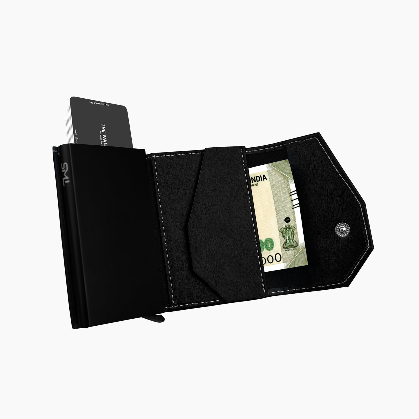 Vintage RFID Protected Wallet Card Holder - Black