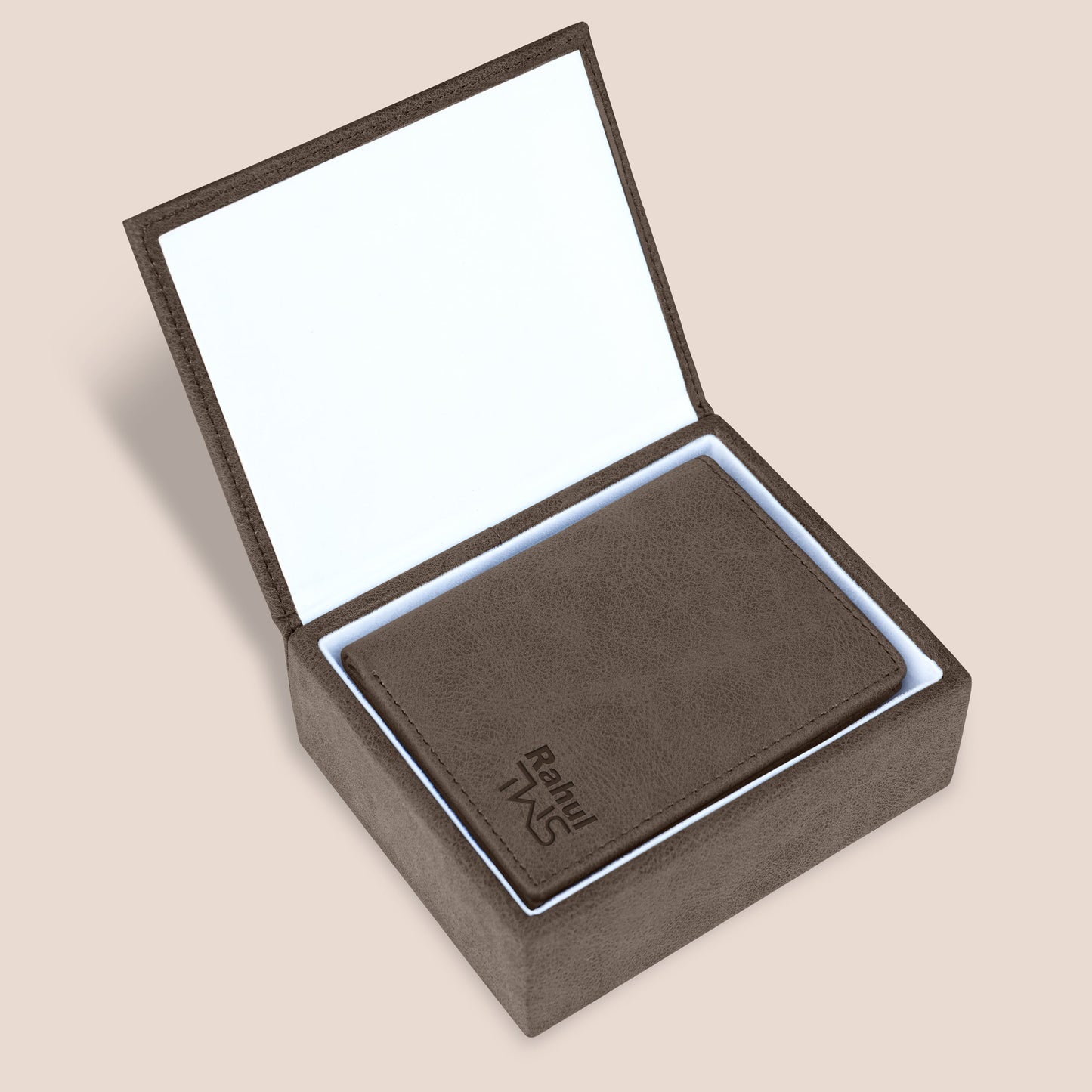 Classic Suede Leather Bi-Fold Cardholder