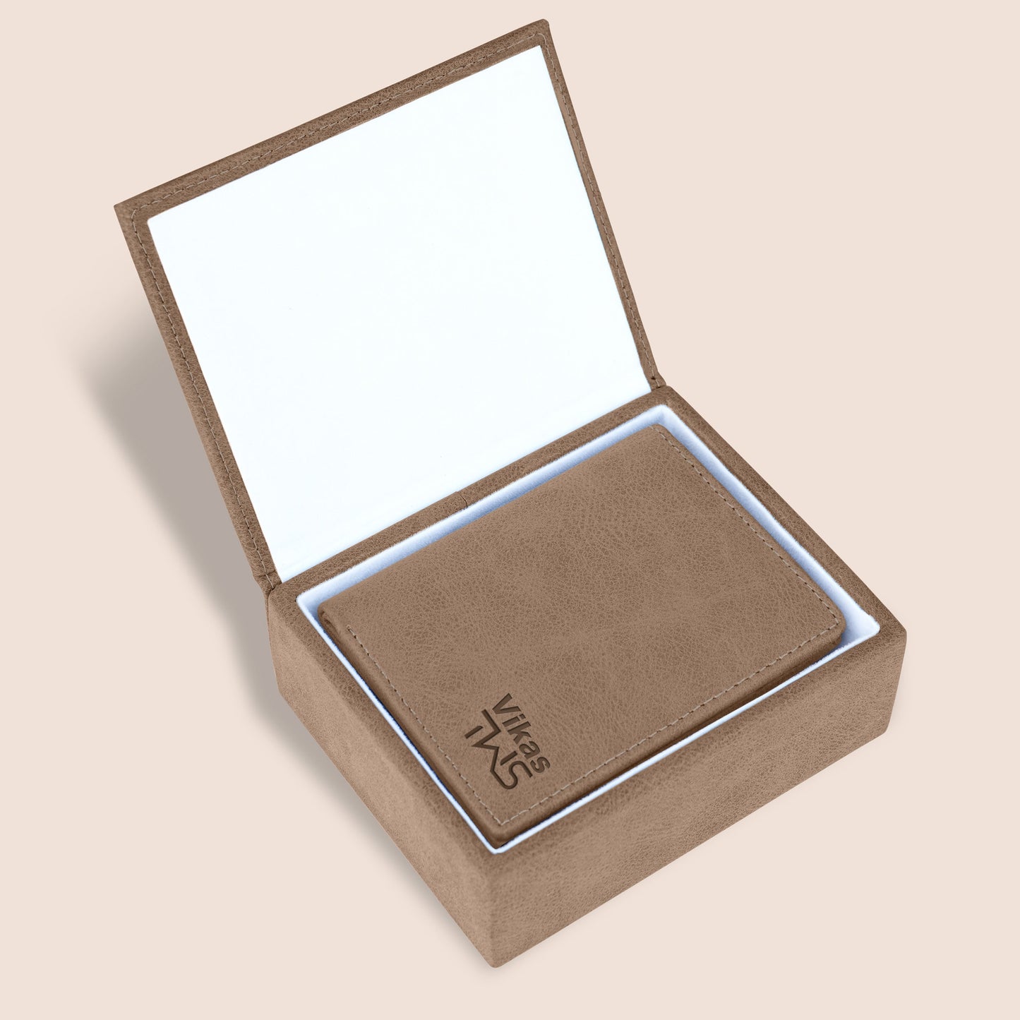Classic Suede Leather Bi-Fold Cardholder
