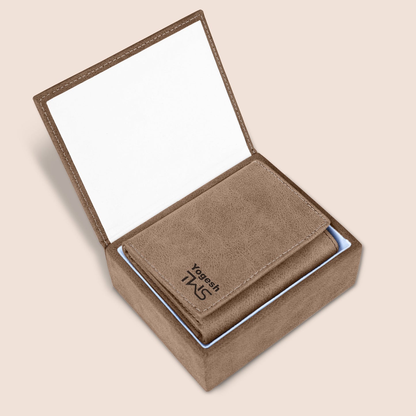Executive Suede Leather Tri-Fold Wallet