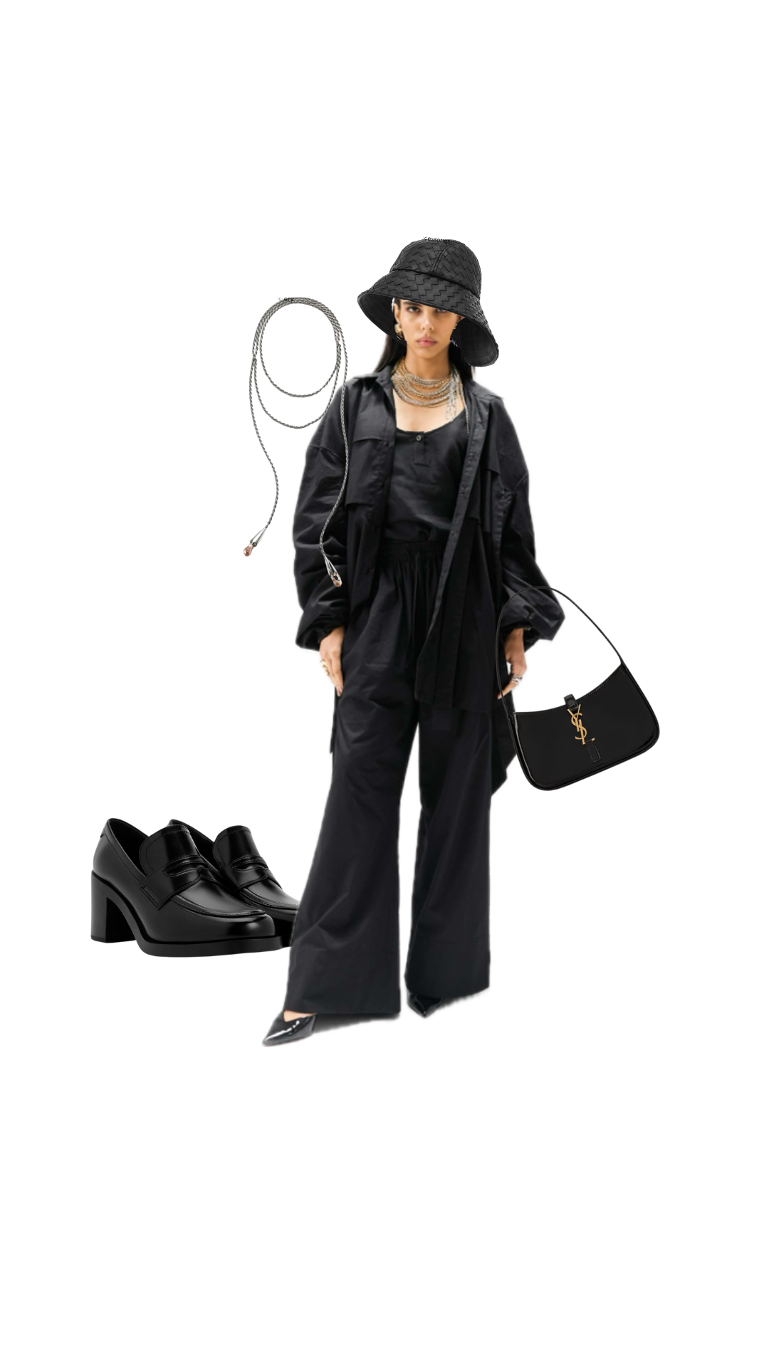 Rhea Co-ord Set Black