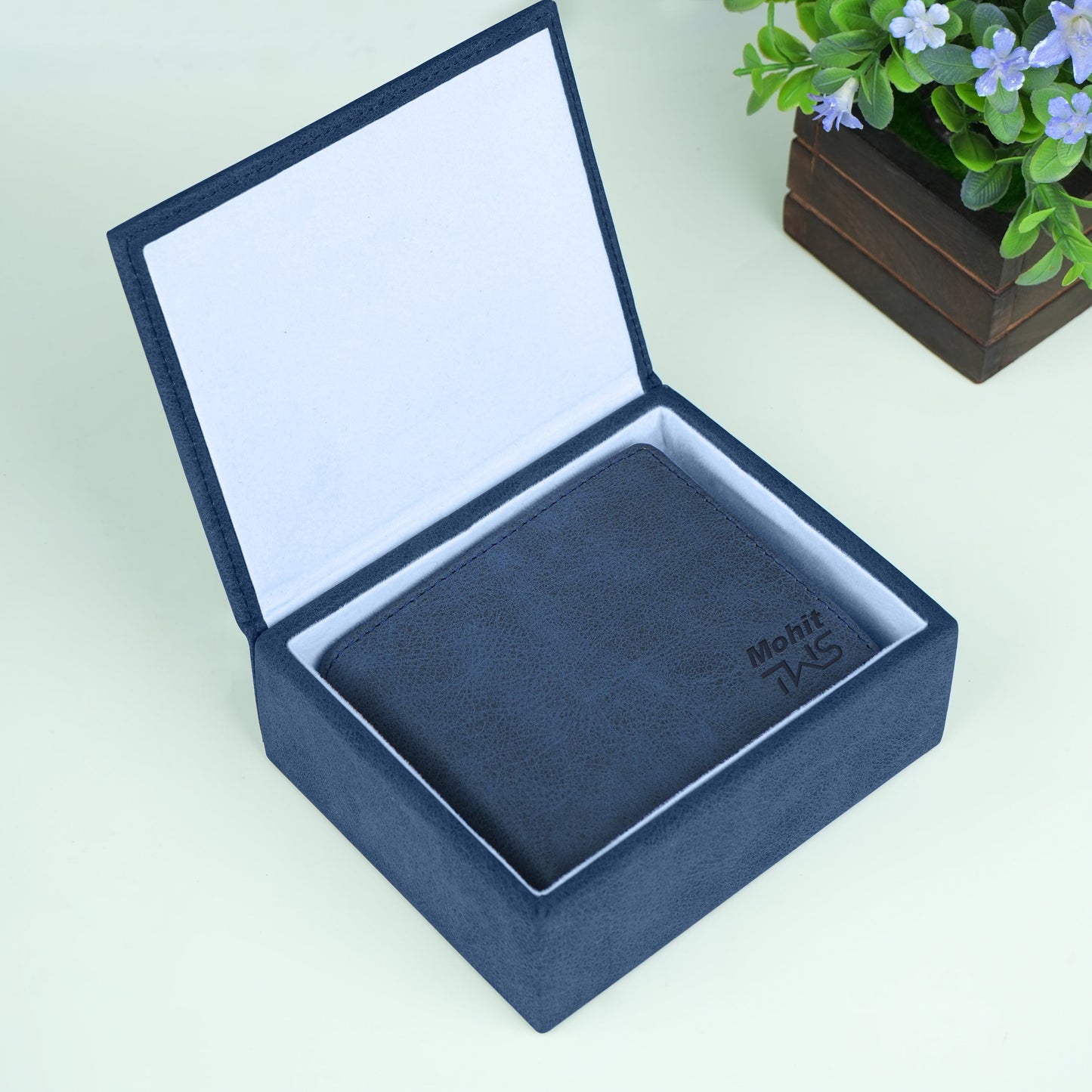 Elegance Bi-Fold Suede Leather Wallet