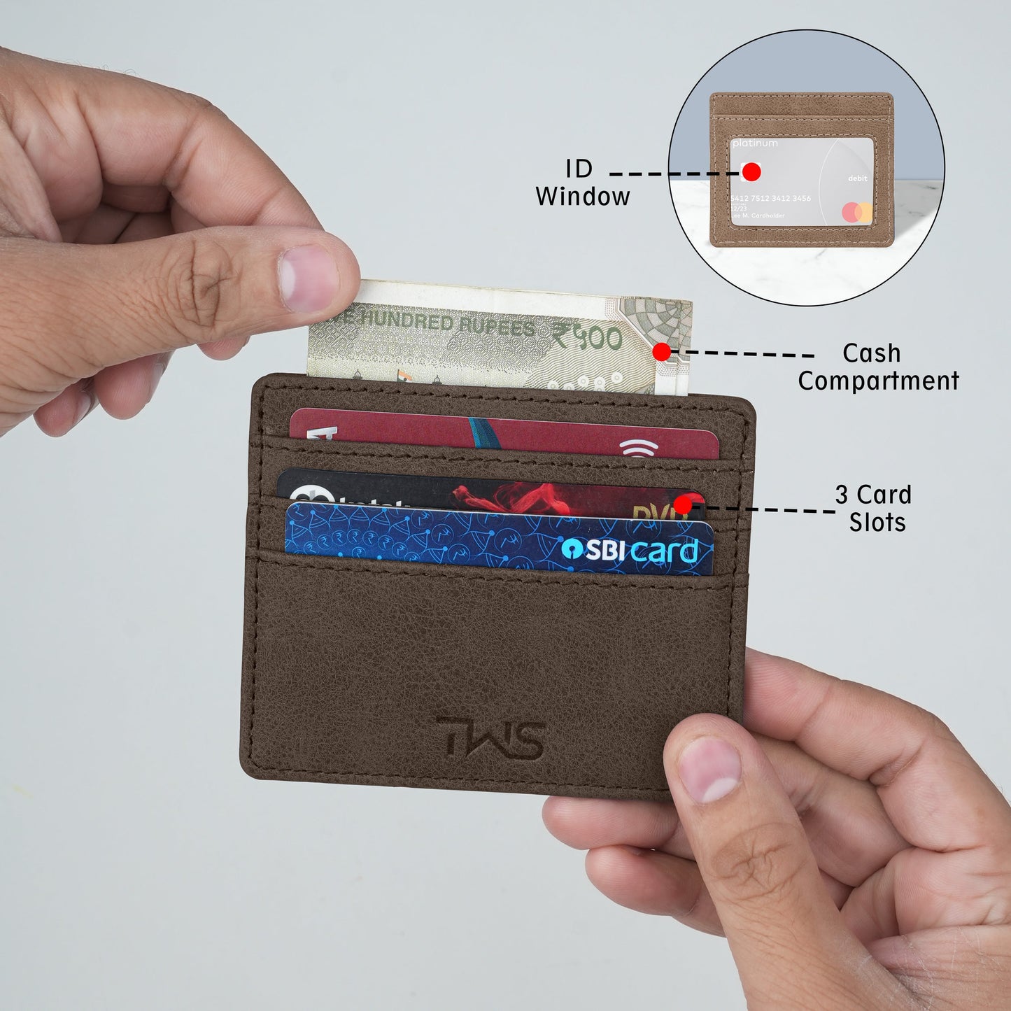 Minimalistic Suede Leather Cardholder