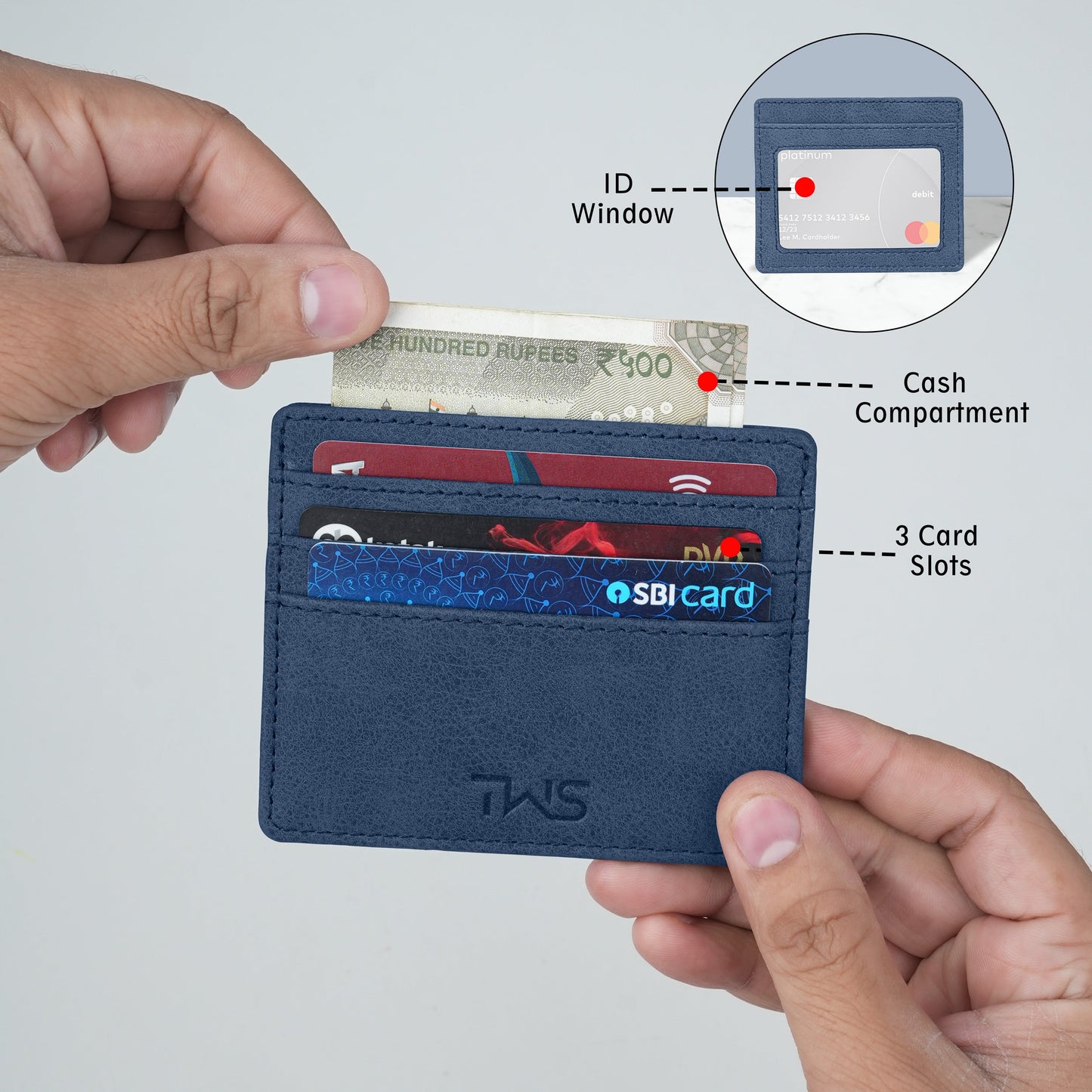 Minimalistic Suede Leather Cardholder
