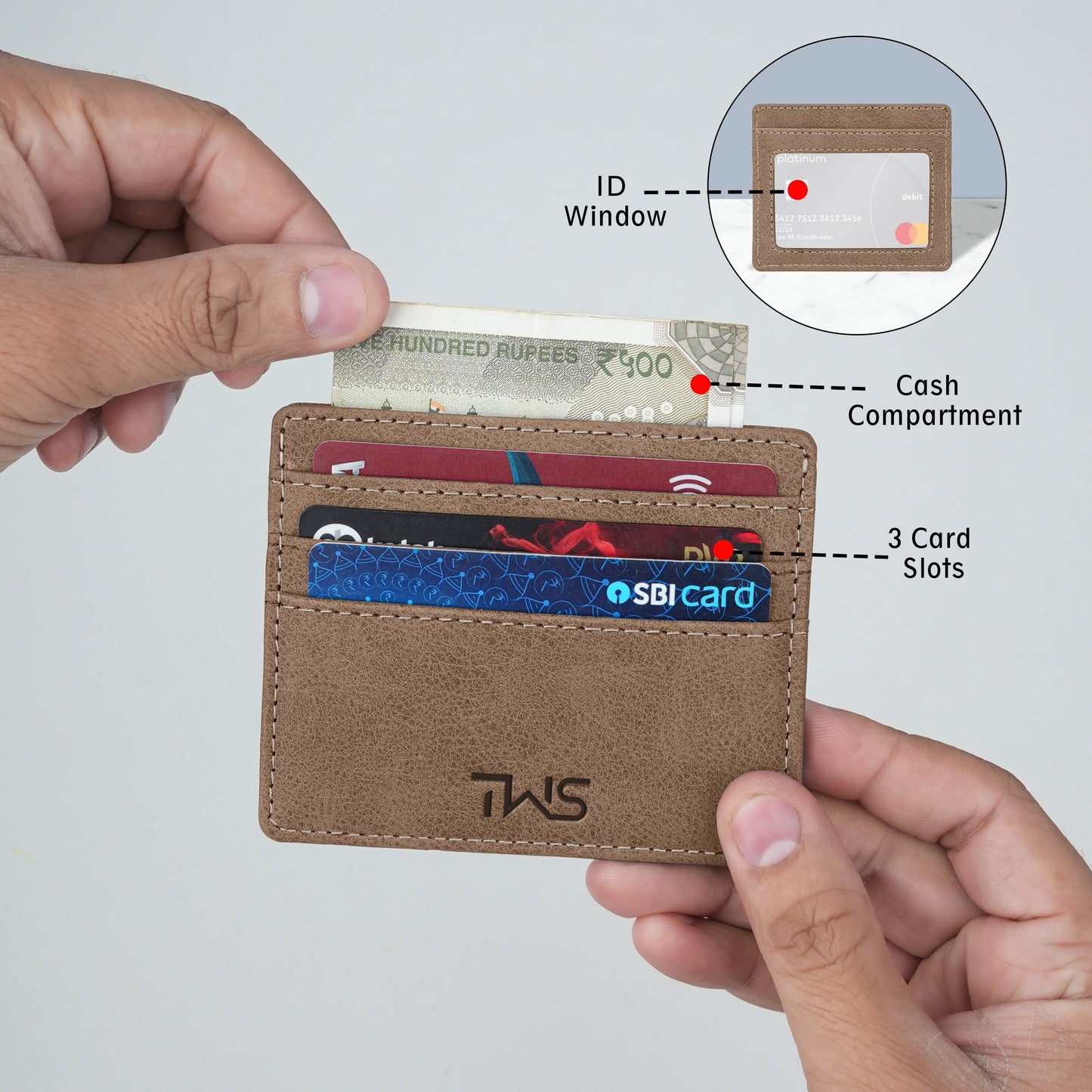 Minimalistic Suede Leather Cardholder