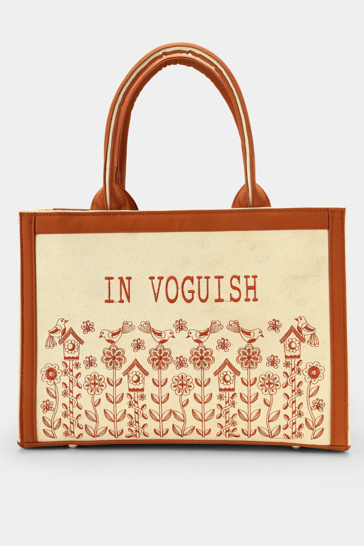 Customized Canvas Denim Embroidered abstract Nature Designer Tote Bag