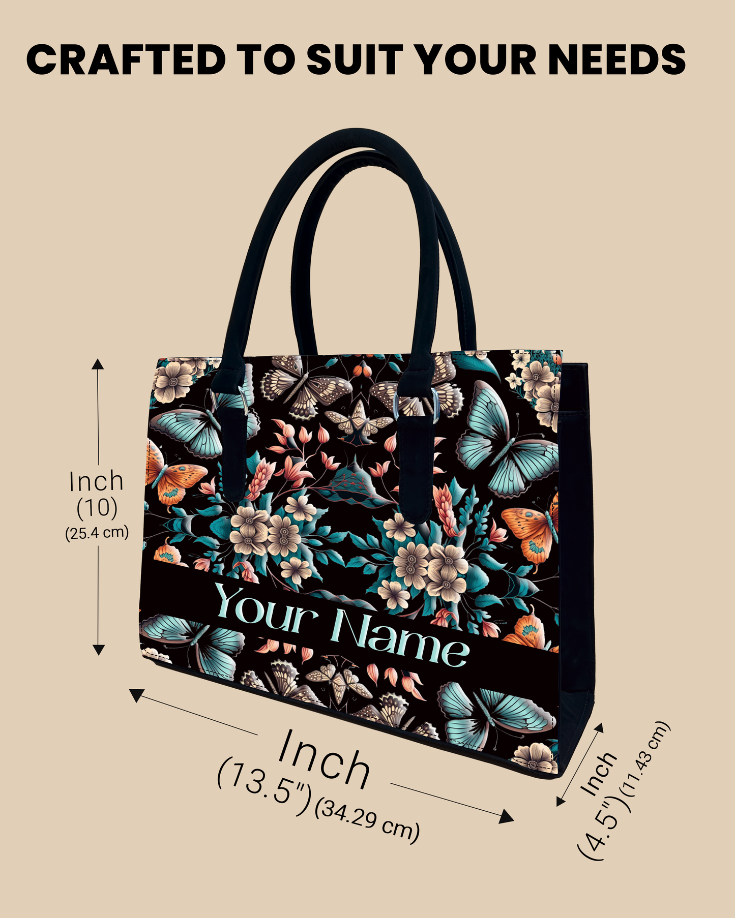 Beautiful Boho Butterflies With Flowers Designer Sling Tote