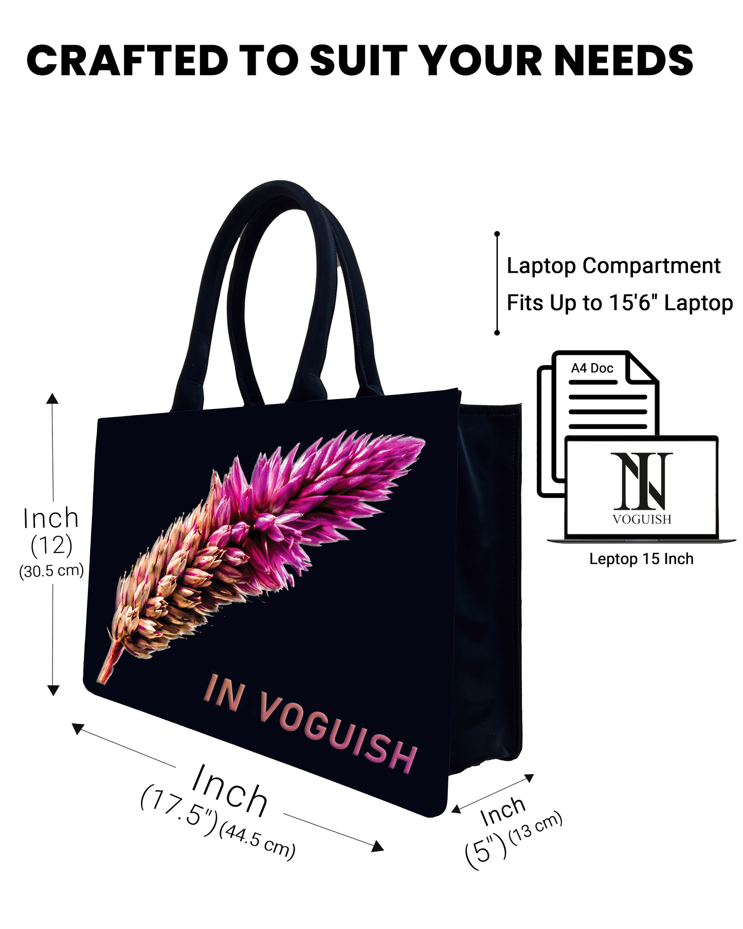 Beautiful Flower Design Tote Bag