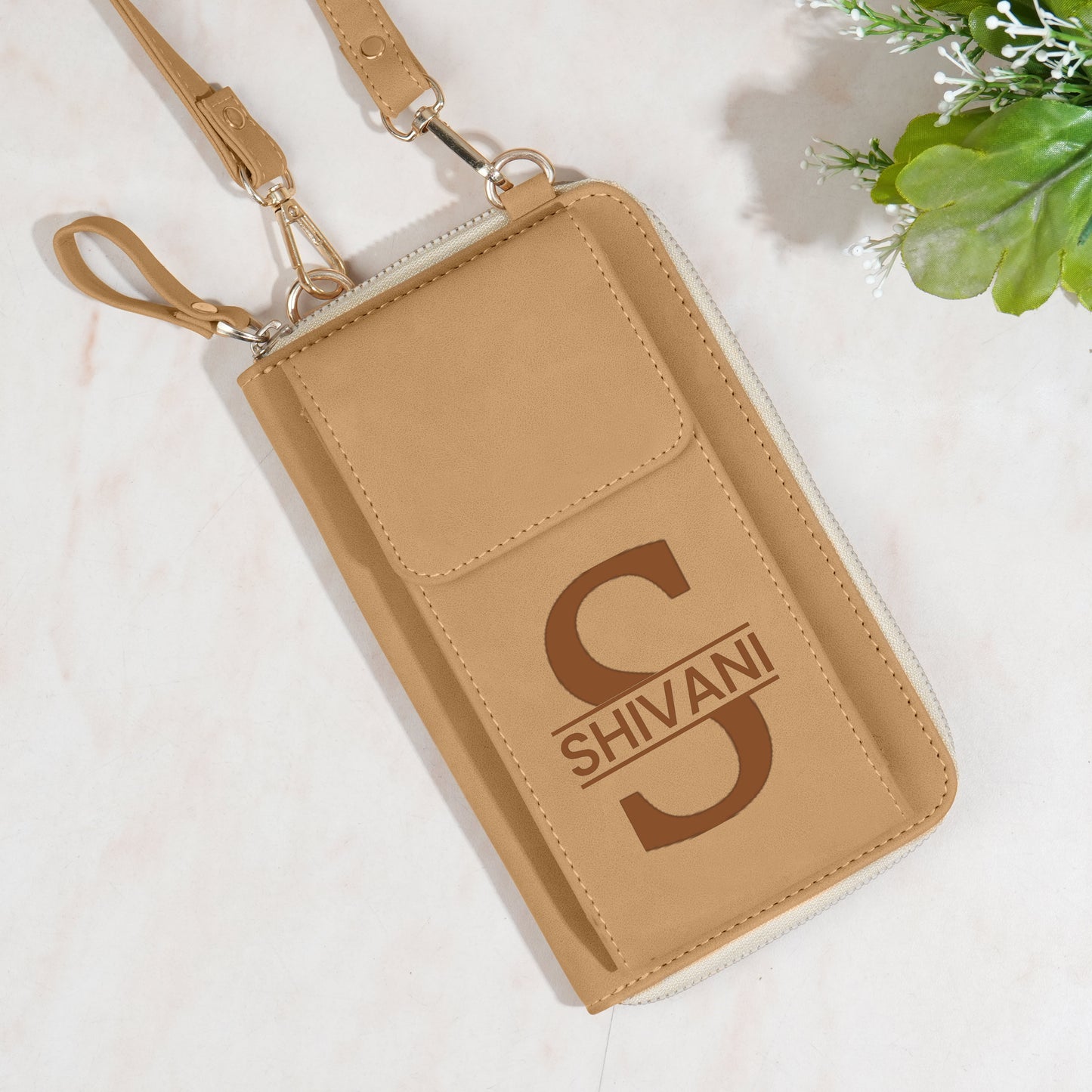 Personalized Leather Crossbody Sling Bag For Women