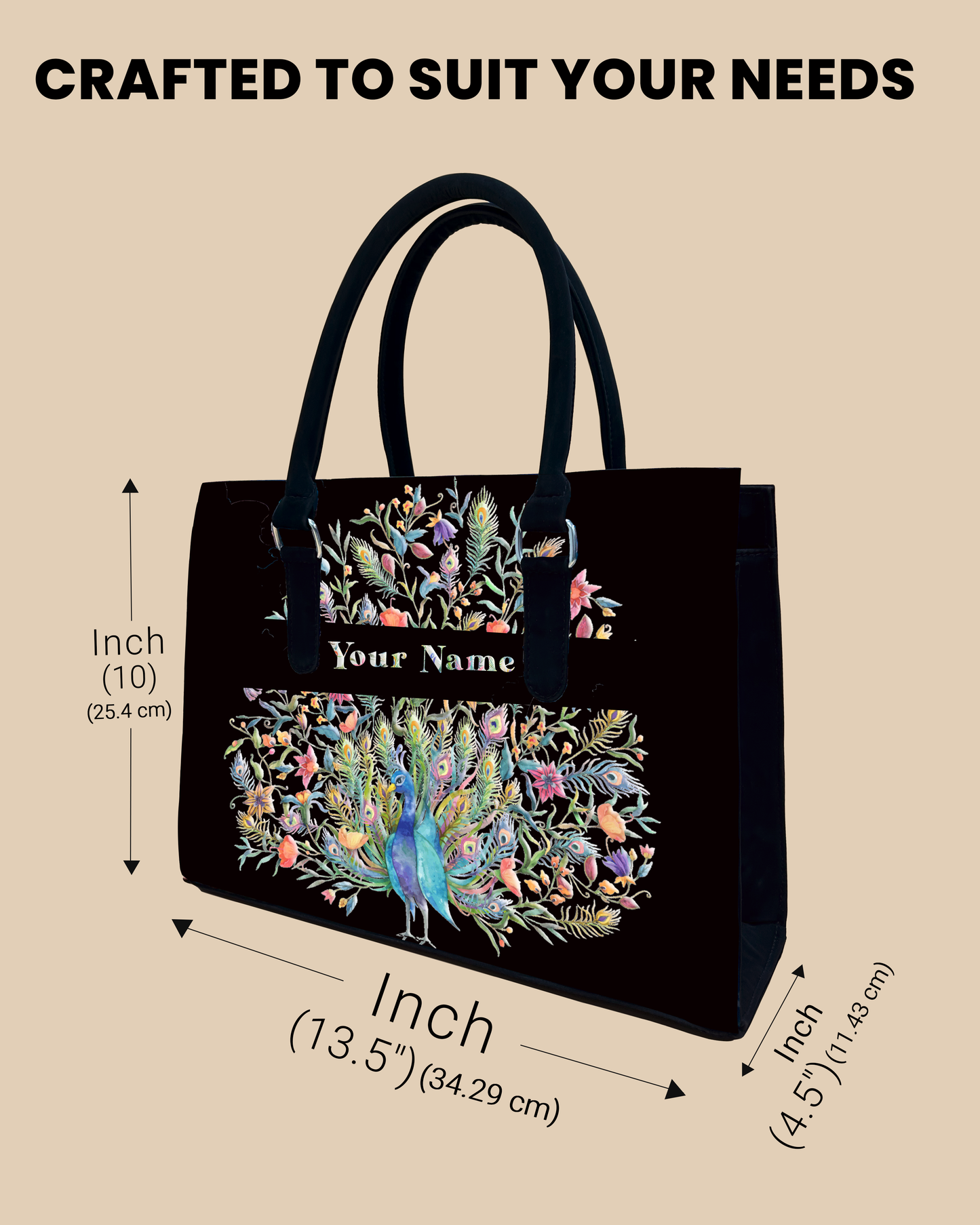 Peacock Designer Sling Tote