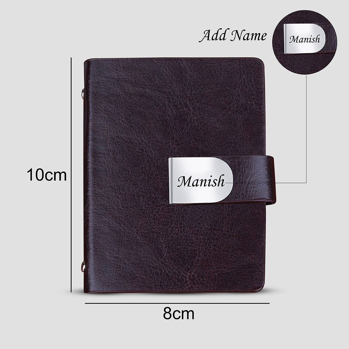 Personalized Premium Leather Bi-Fold Cardholder With Name