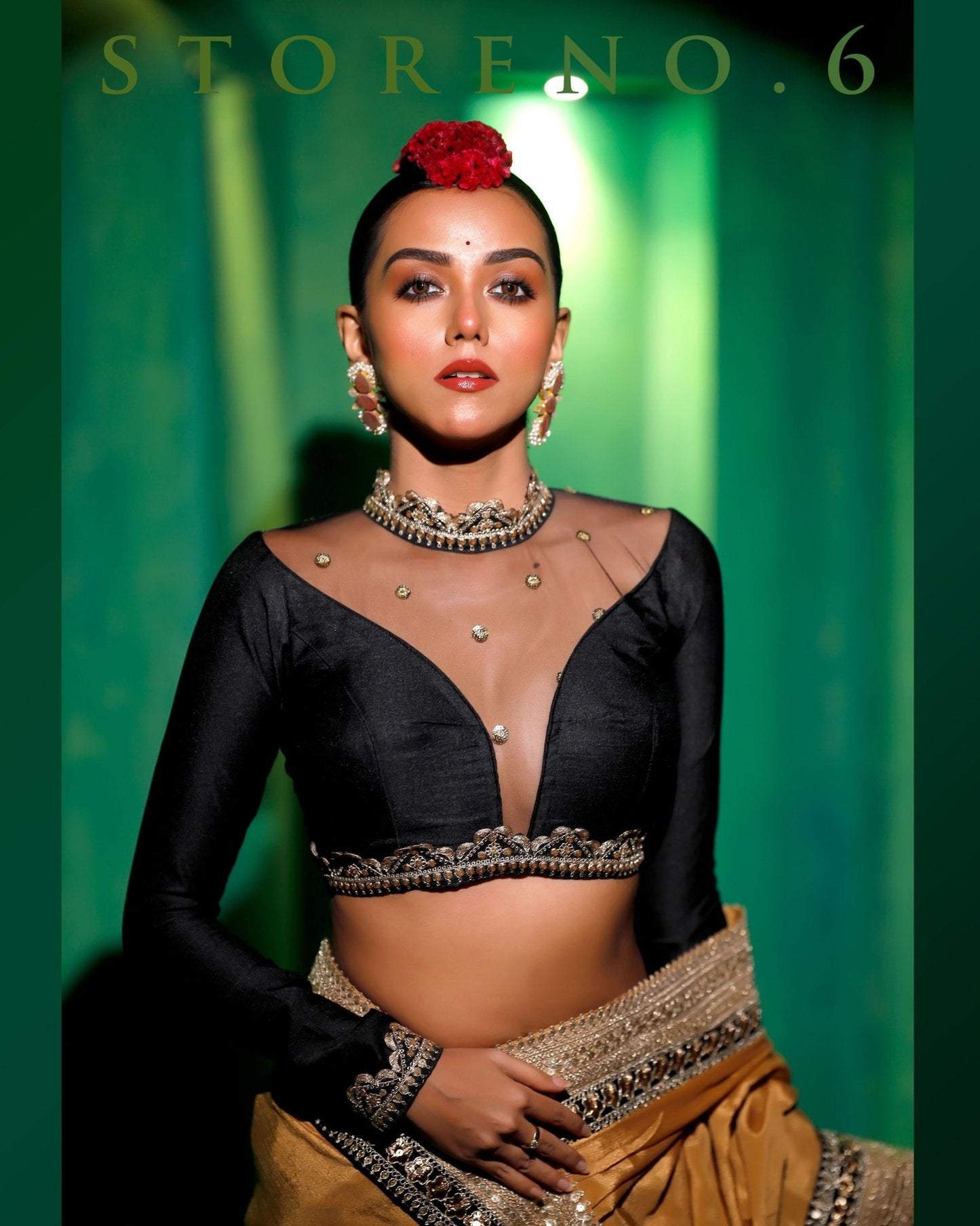HYPNOTIC HAZELNUT READY-TO-WEAR SAREE
