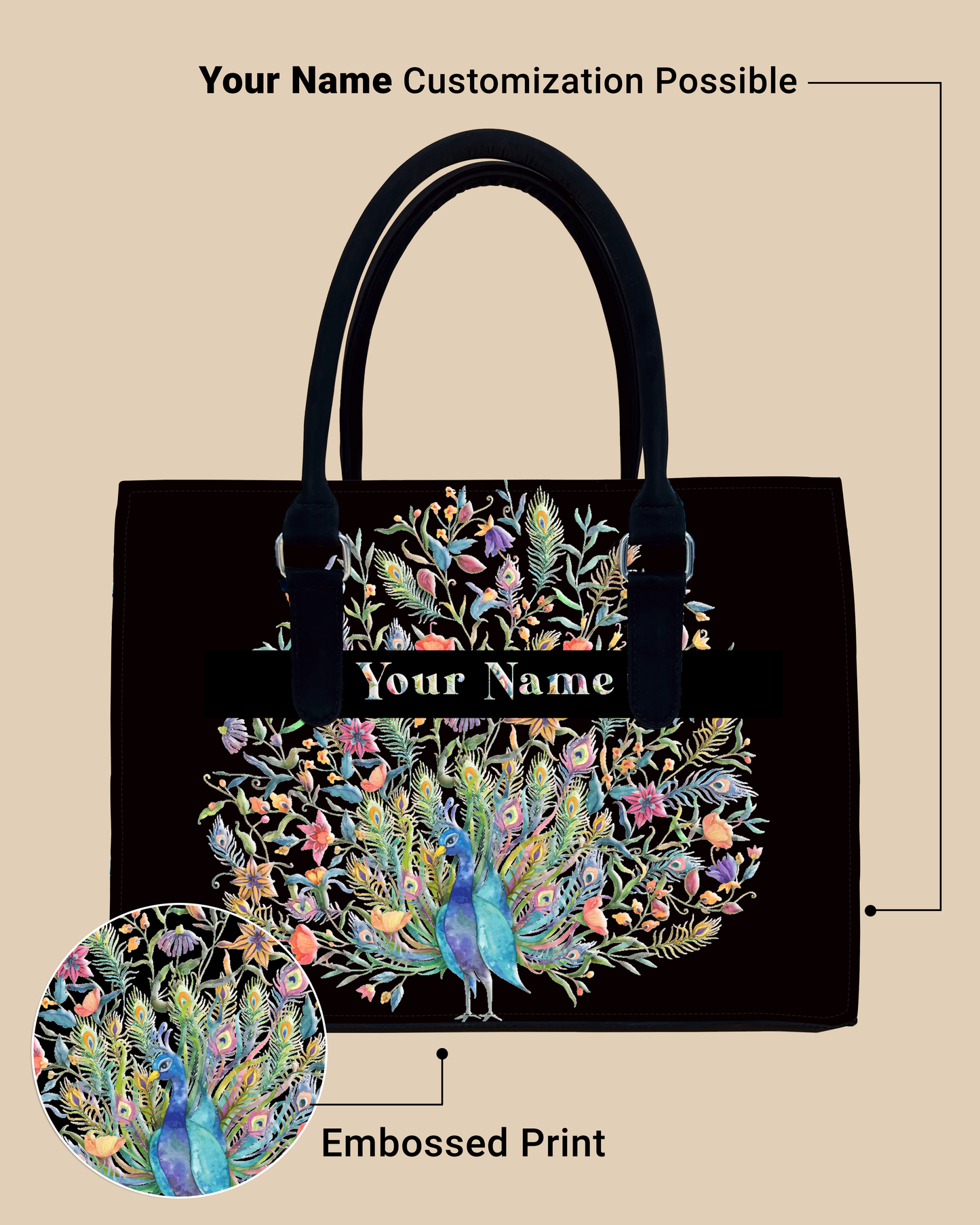 Peacock Designer Sling Tote