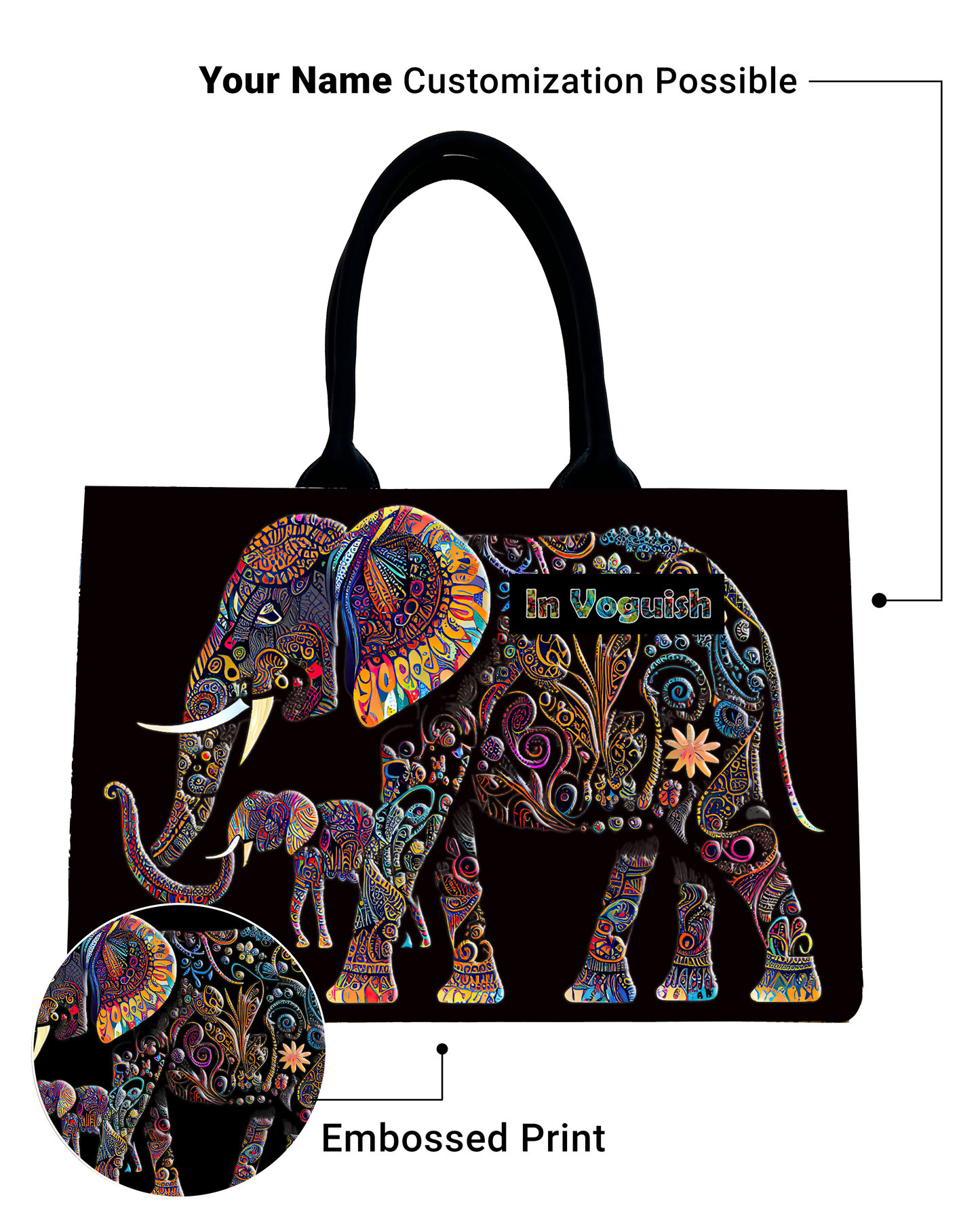 Pattern Of Baby And Mother Elephant