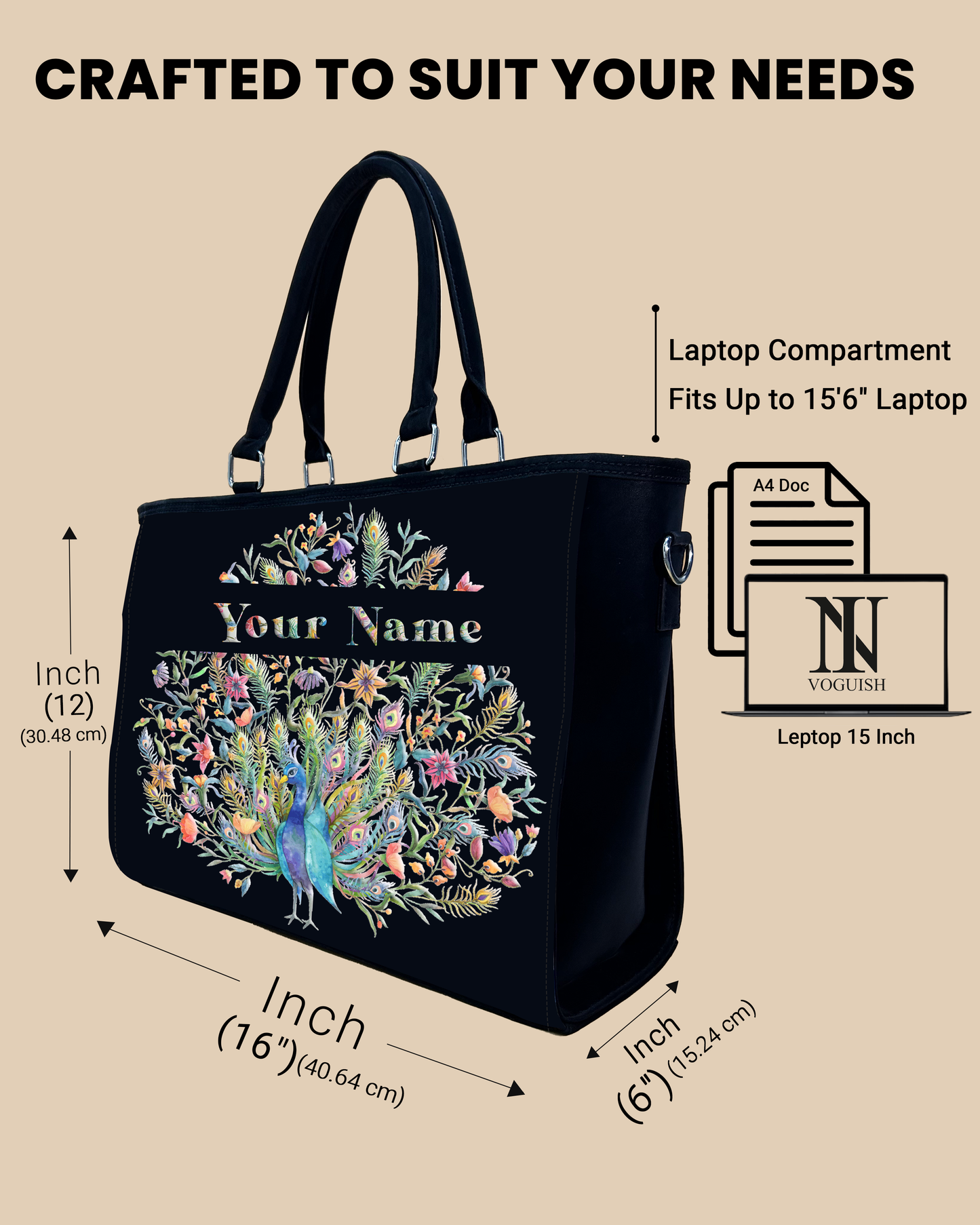 Peacock Oversized Tote