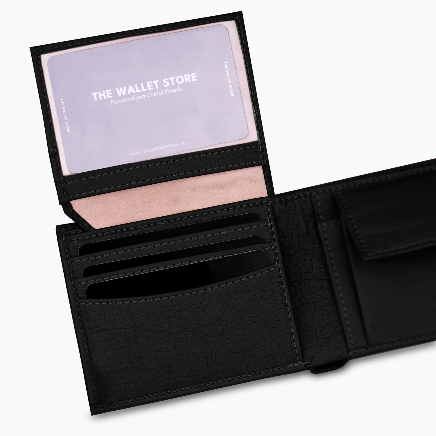 Premium Quality Men's Wallet With Name & Charm