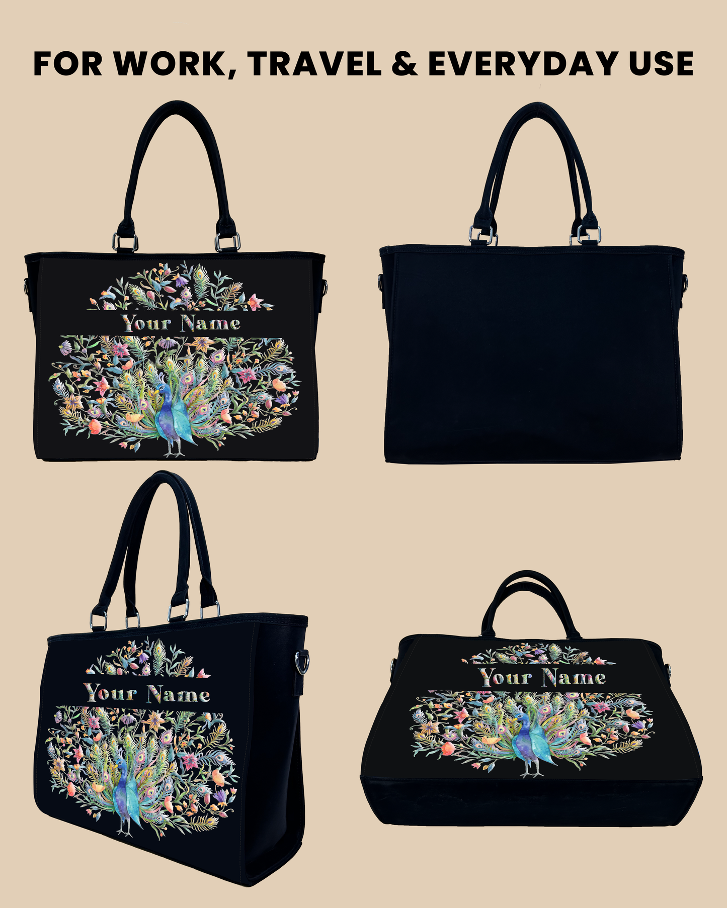 Peacock Oversized Tote