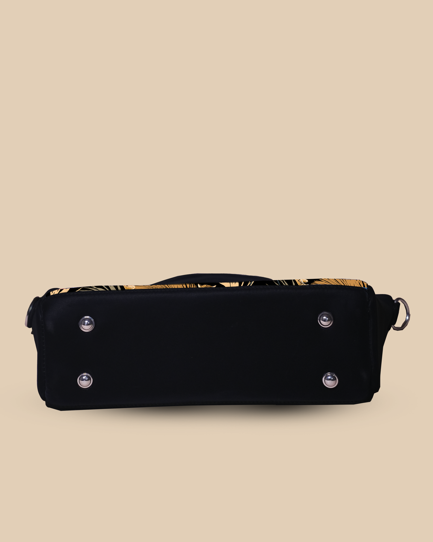 Customized Sling Purse Designed with Marine Pattern Background And Leopard Palms