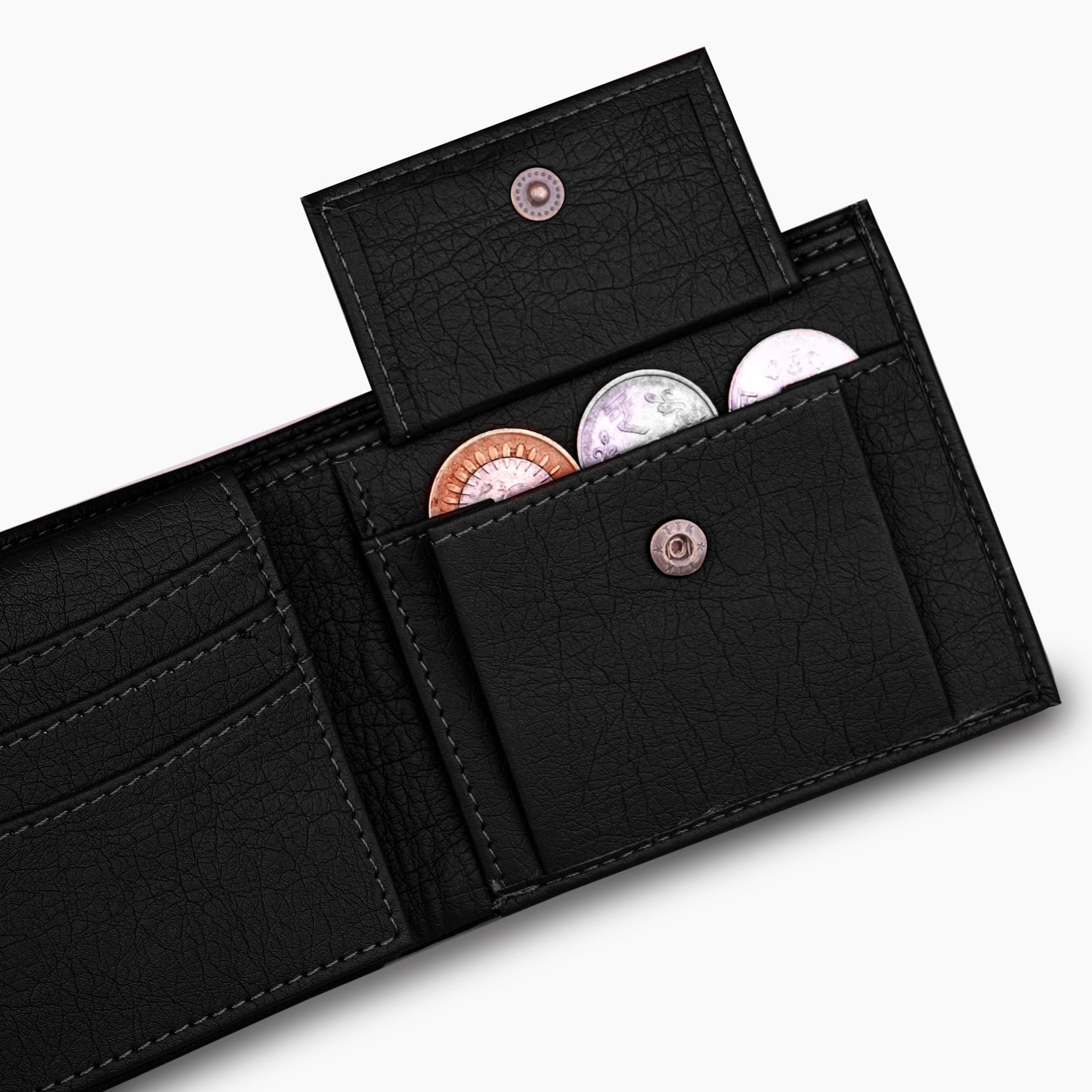 Premium Quality Textured Men's Wallet With Name & Charm