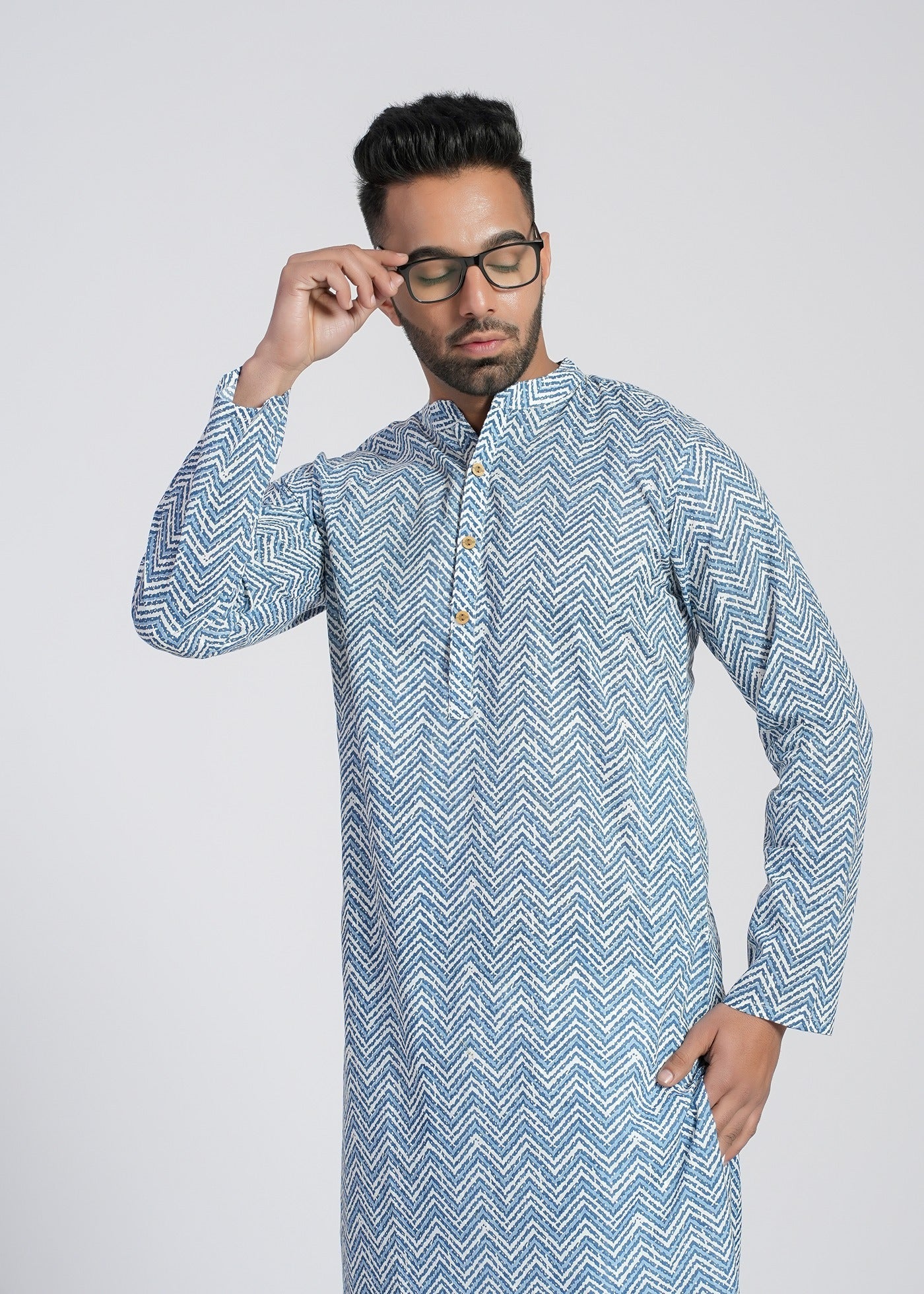 Cotton Block Printed Full Sleeve Kurtas