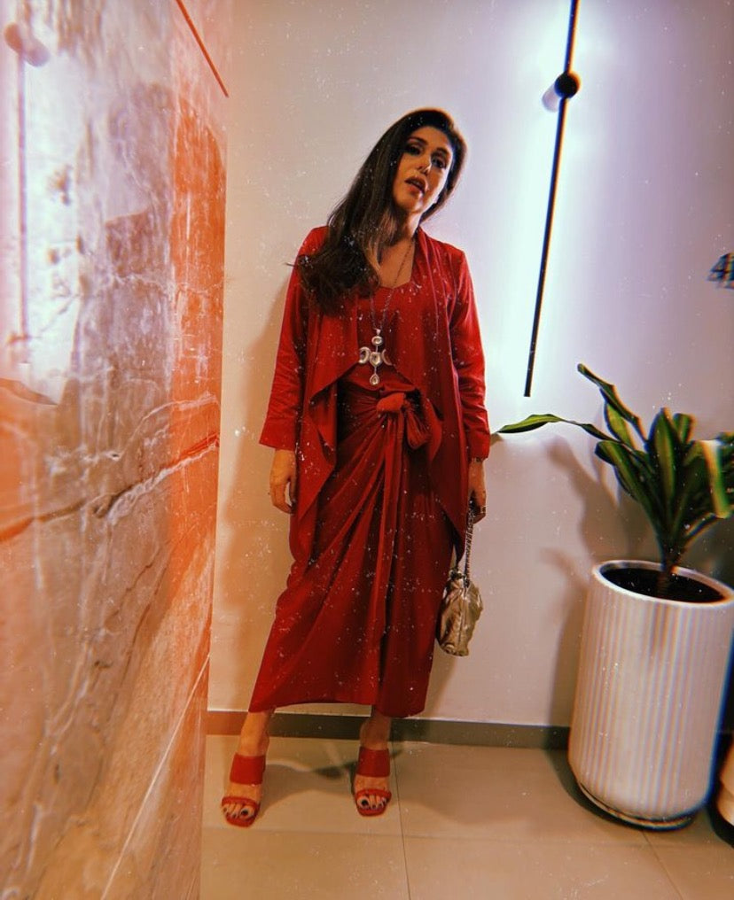 Eka Red Co-ord Set