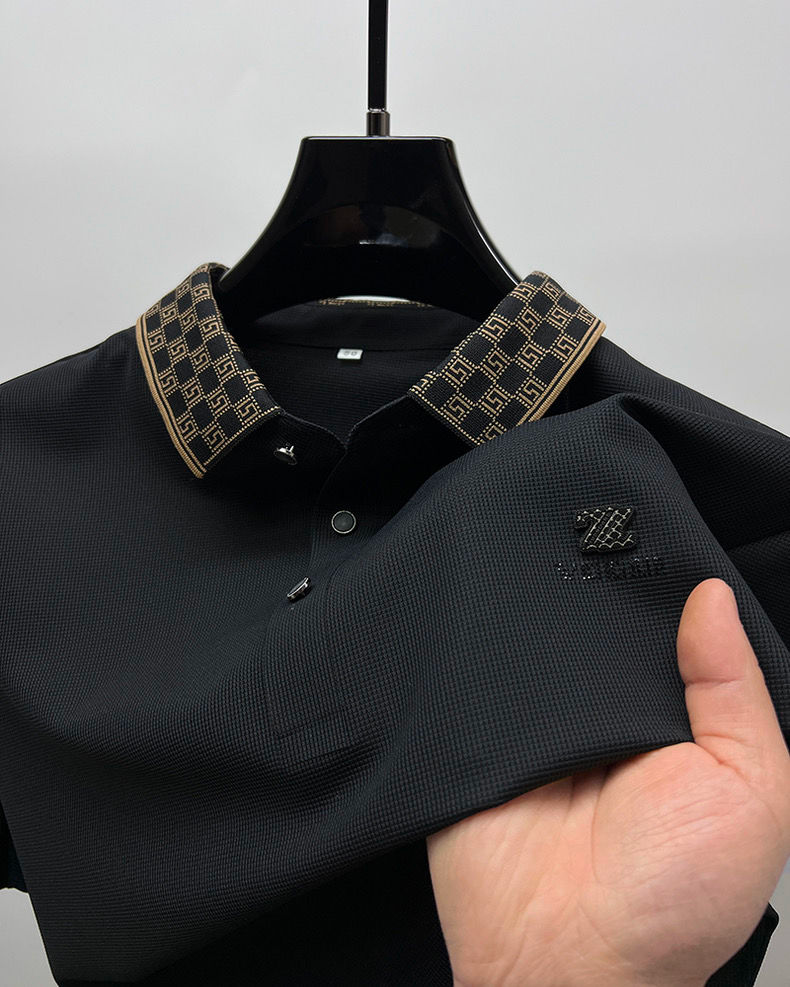Lavish Dynamic Wave Polo T-Shirt: Effortless Motion in Every Thread