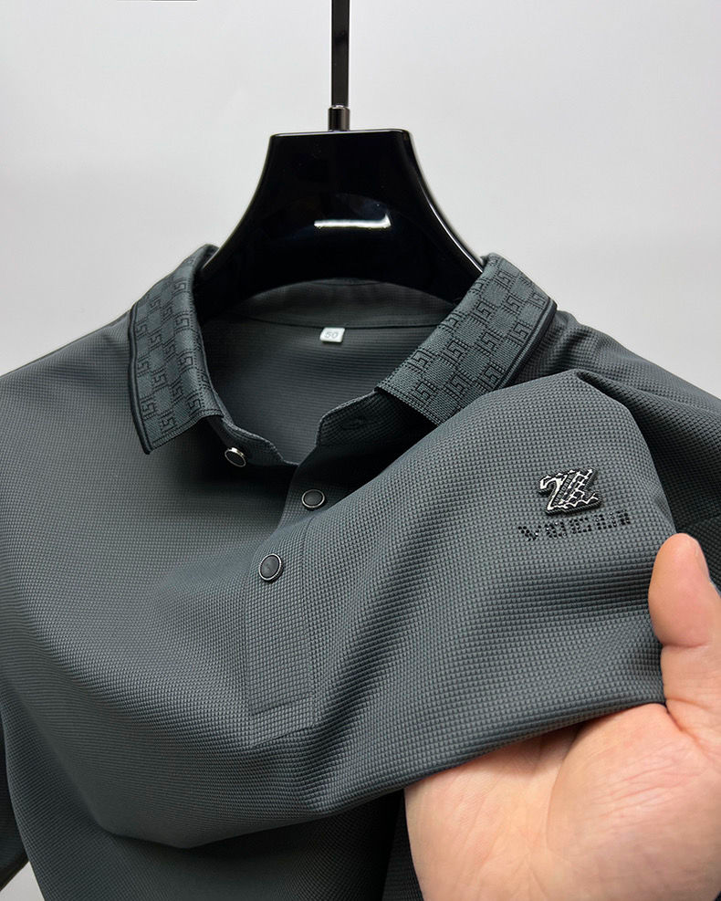 Lavish Dynamic Wave Polo T-Shirt: Effortless Motion in Every Thread
